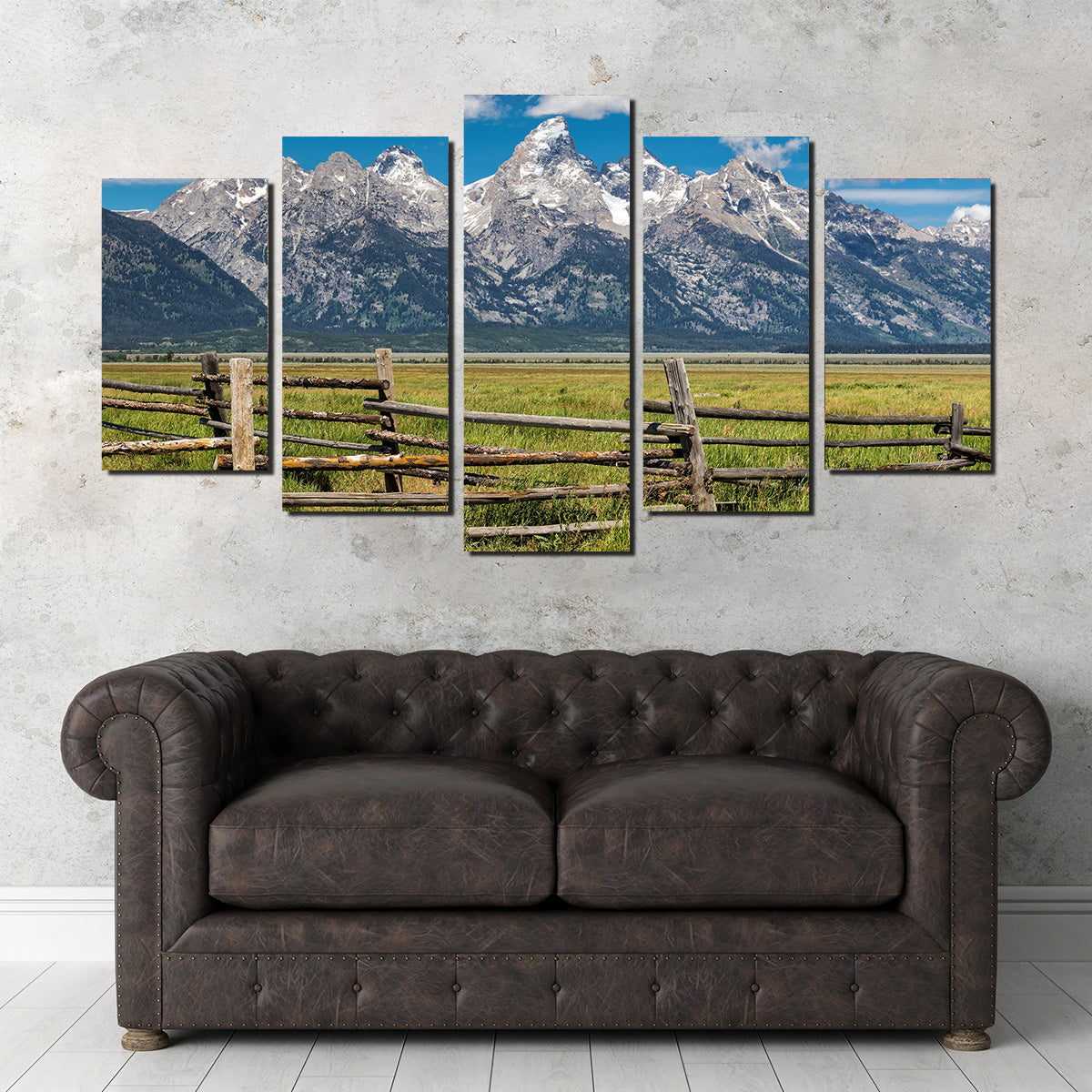 Stunning Grand Tetons and Corral Fence Wall Art for Your Home Decor