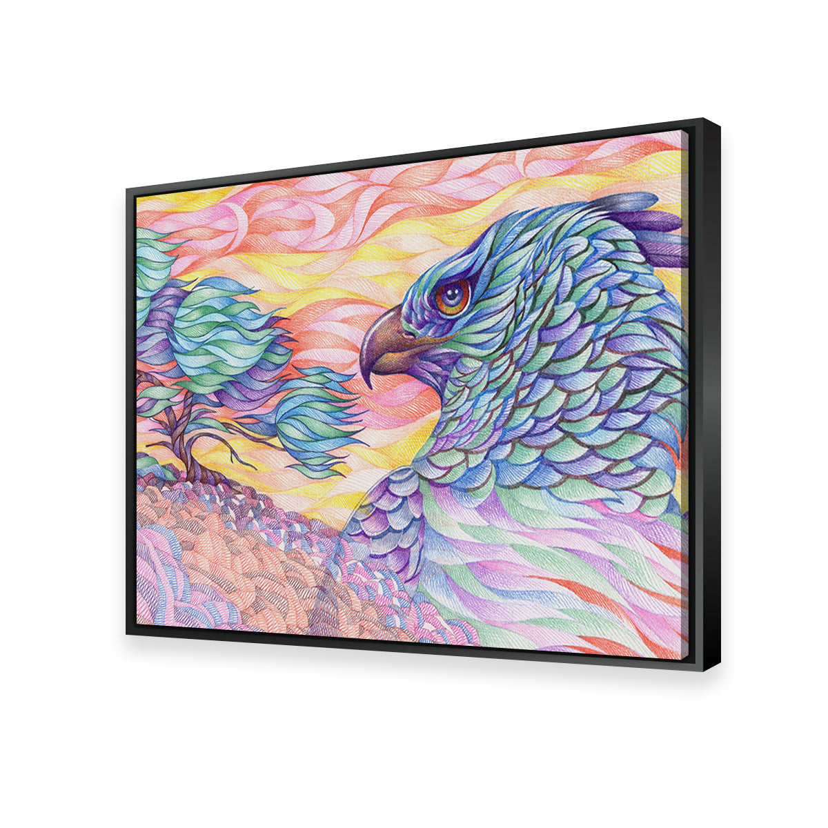 Stunning Raptor's Vigilance Wall Art for Home Decor