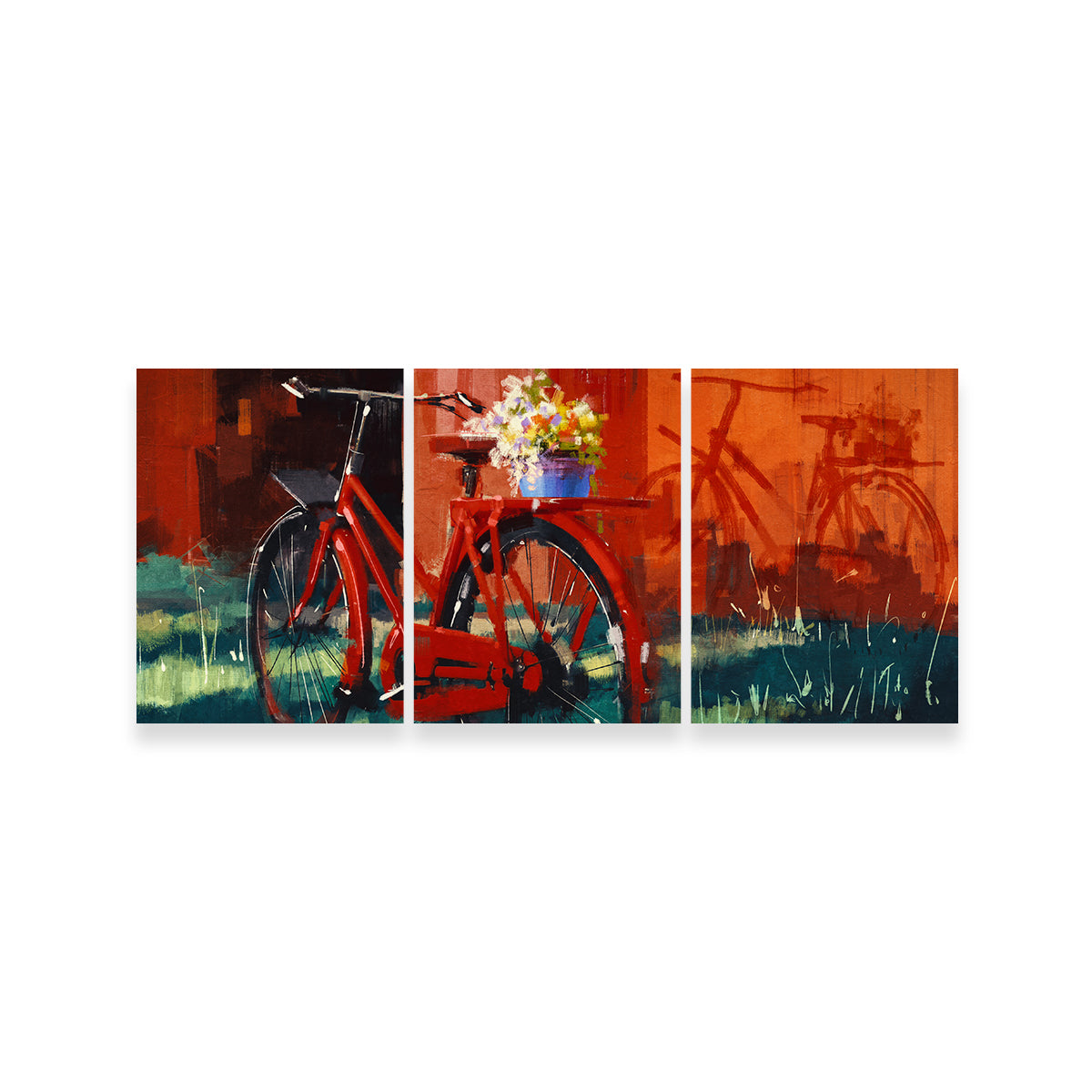 Exquisite Vintage Bicycle Wall Art Painting