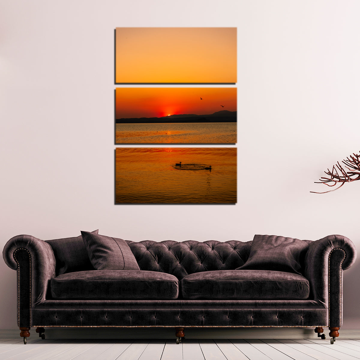 Stunning Red Sunset Wall Art by Stefano Baltieri