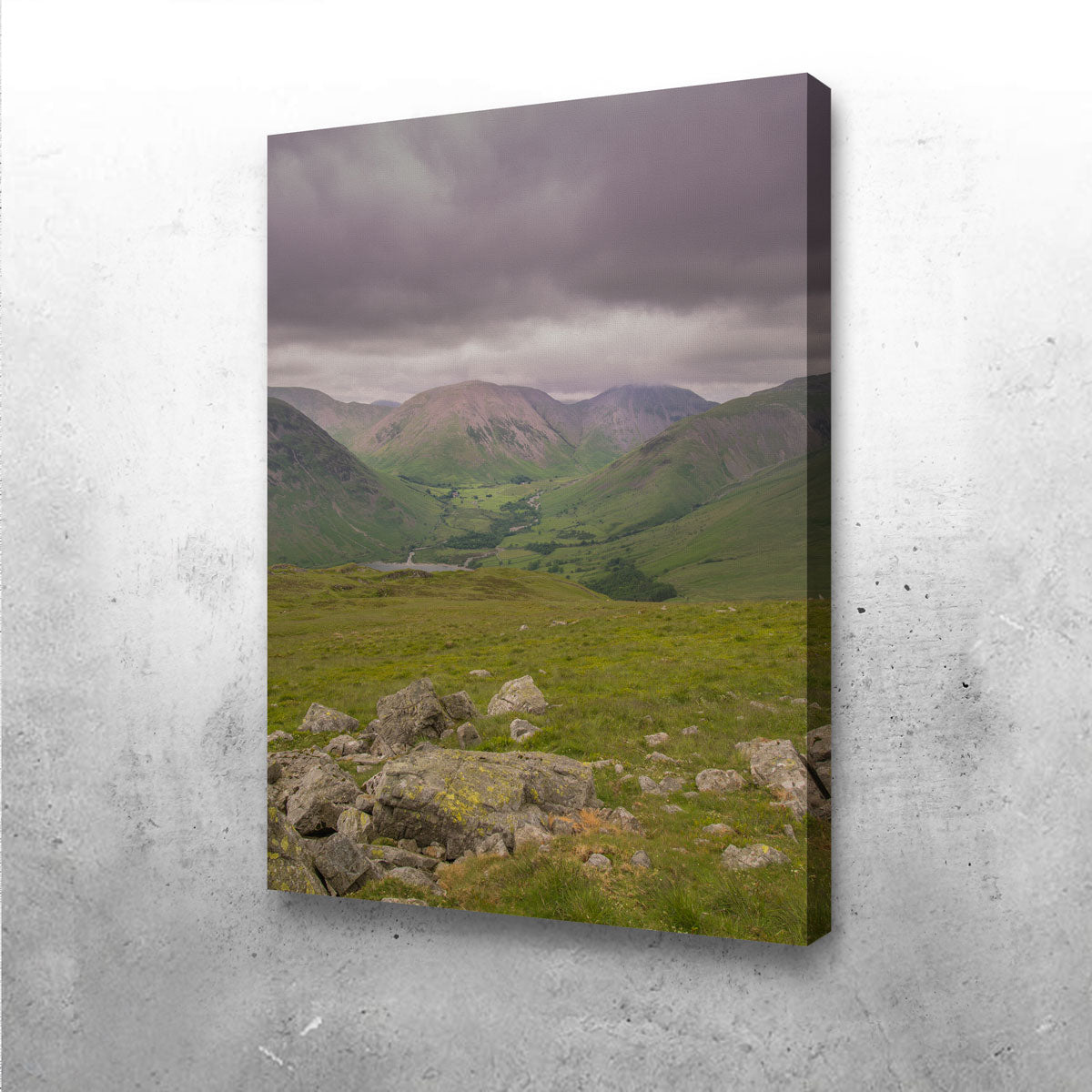 Exquisite Green Valley Wall Art by Mike Cotton