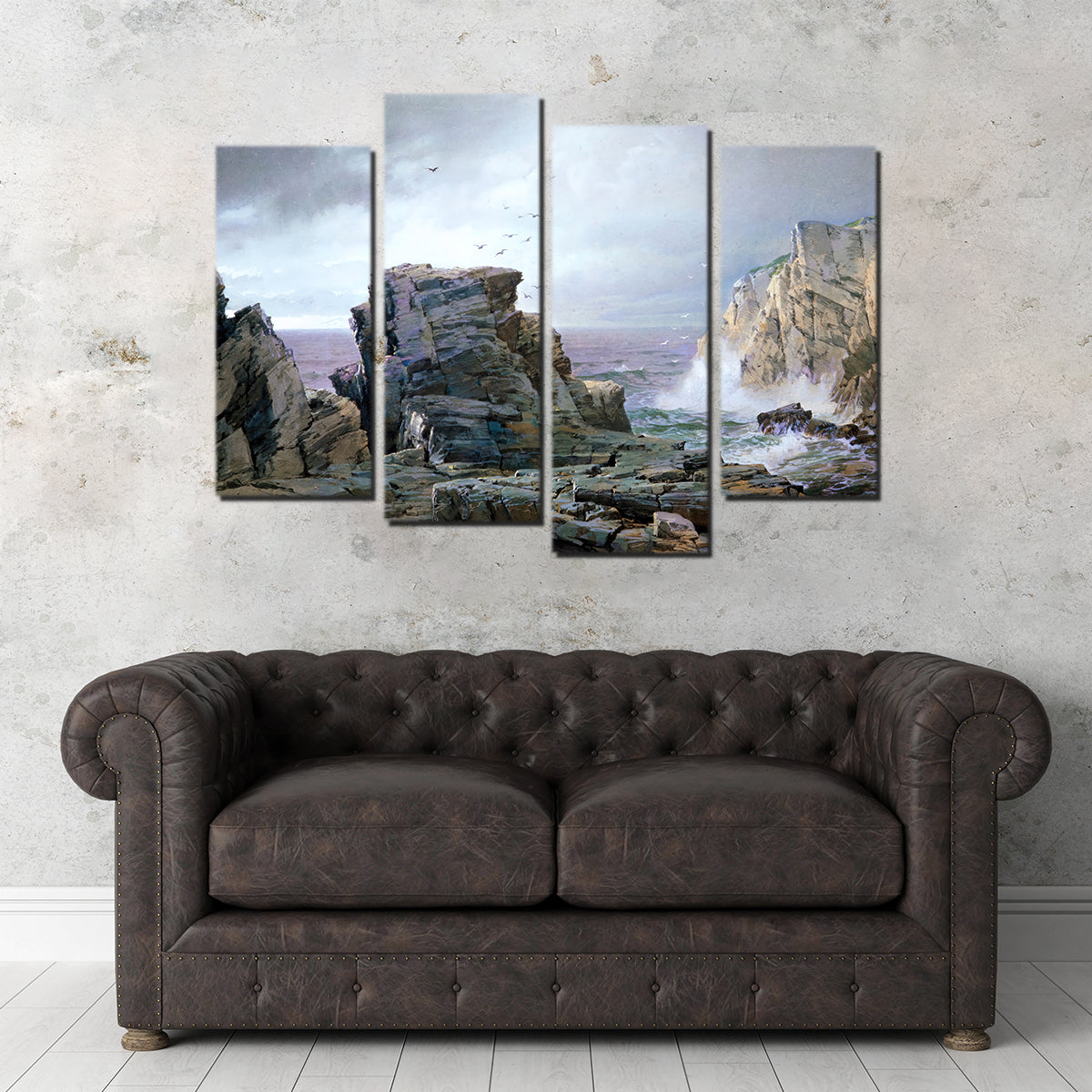 Stunning A Rocky Coast Wall Art by Denise Dundon