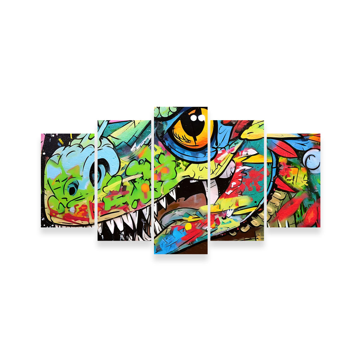 Stunning Dinosaur Graffiti Wall Art by Stephen Chambers
