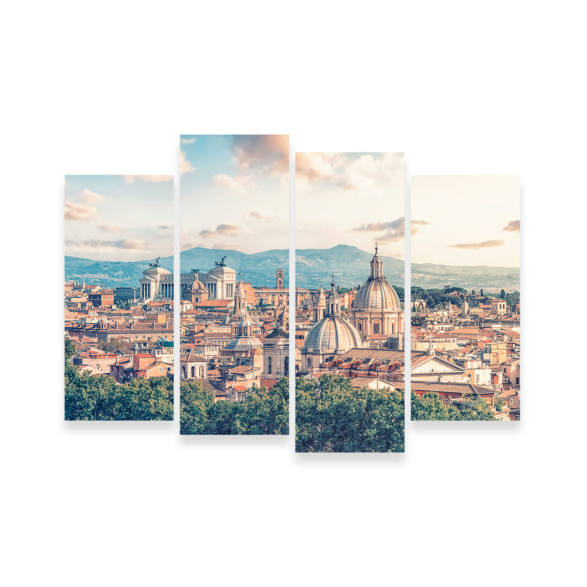 Exquisite Rome Roofs Wall Art by Manjik Pictures