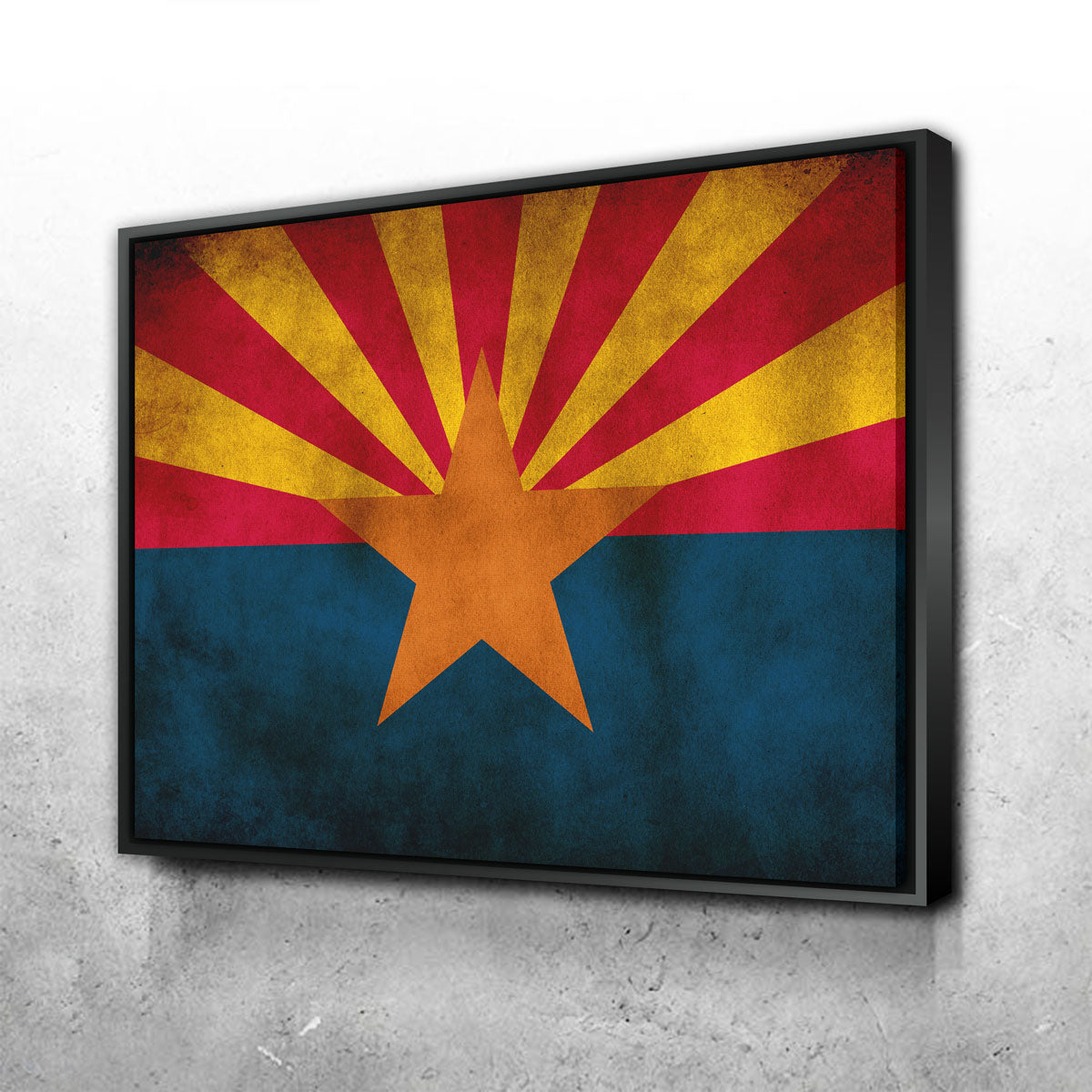 Stunning Grunge Arizona State Flag Wall Art for Unique Home Decor