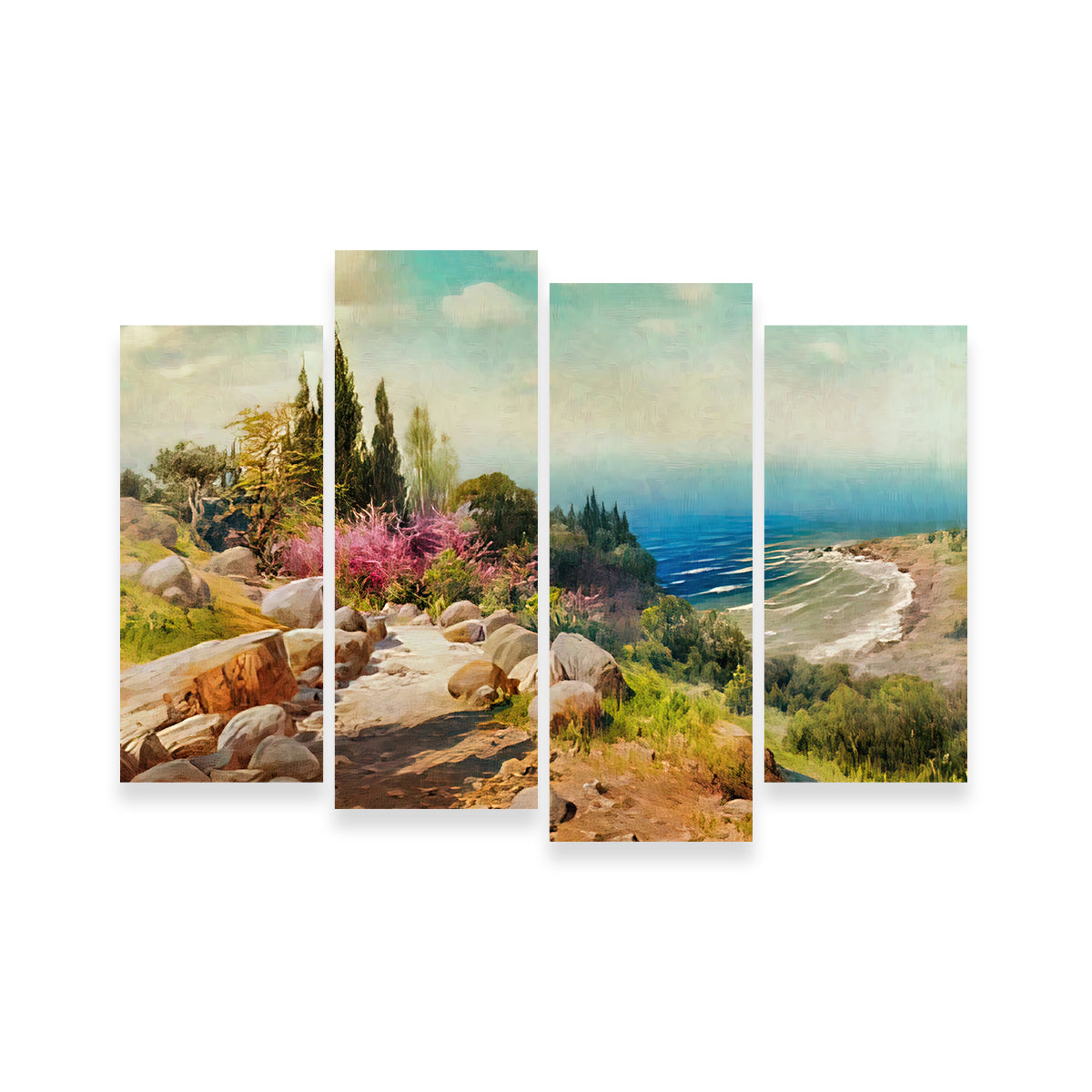 Exquisite 'A Walk to the Seashore' Wall Art by Denise Dundon
