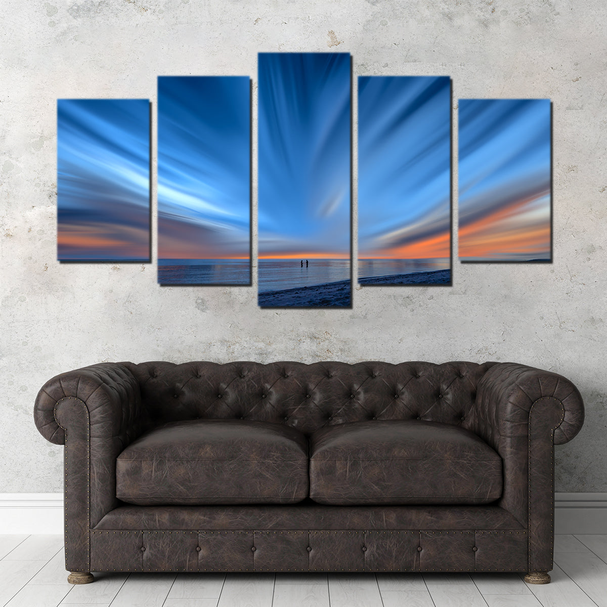 Blue Explosion Wall Art by Eileen Rollin - Museum Quality Canvas Print
