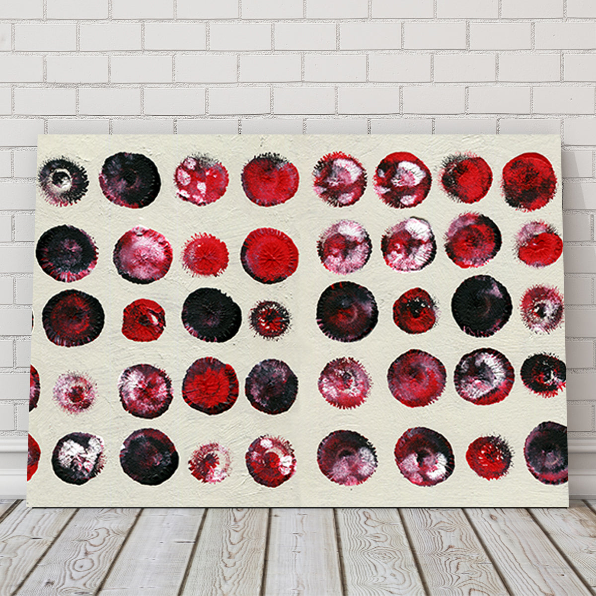 Stunning Red Circles Wall Art by Evgeny Vetrov