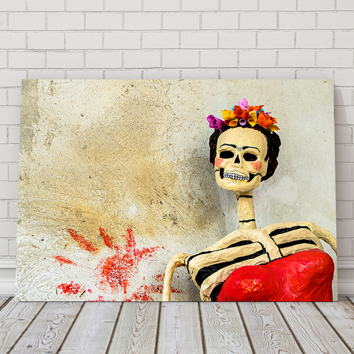 Stunning Day of the Dead Catrina Skeleton Wall Art for Home Decor