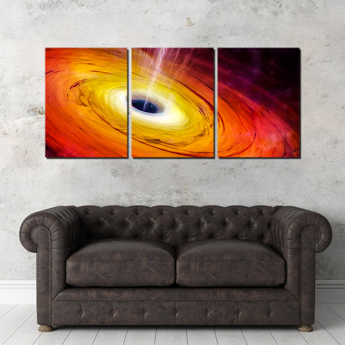 Stunning Spacescape Black Hole Wall Art for Home Decor