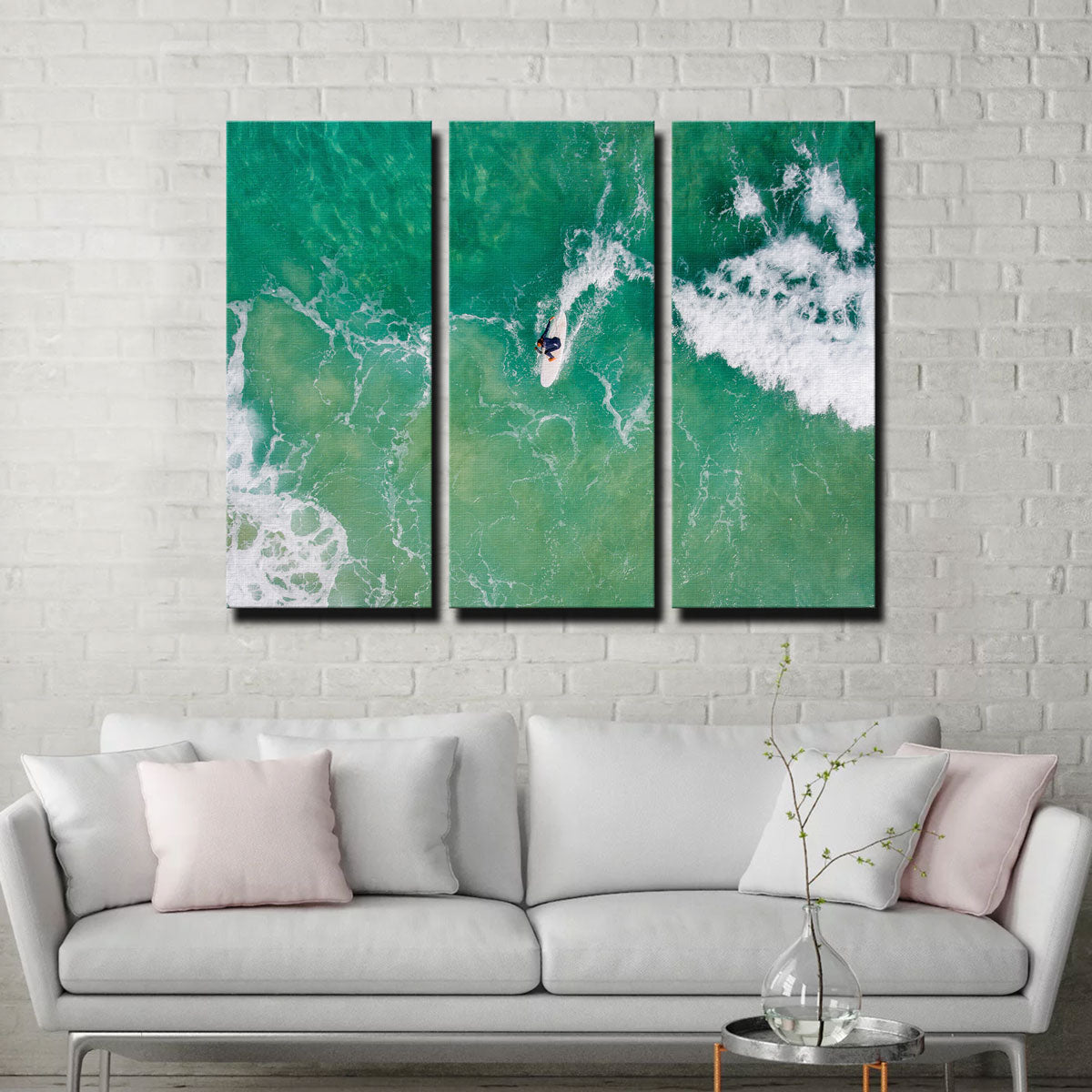Stunning Green Surf Wall Art by Karolis Janulis