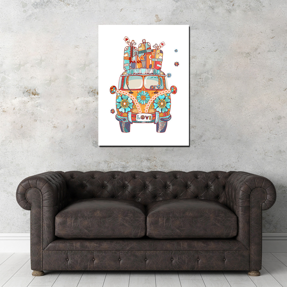 The Enchanting Love Bus Wall Art - Ideal Decor for Your Space