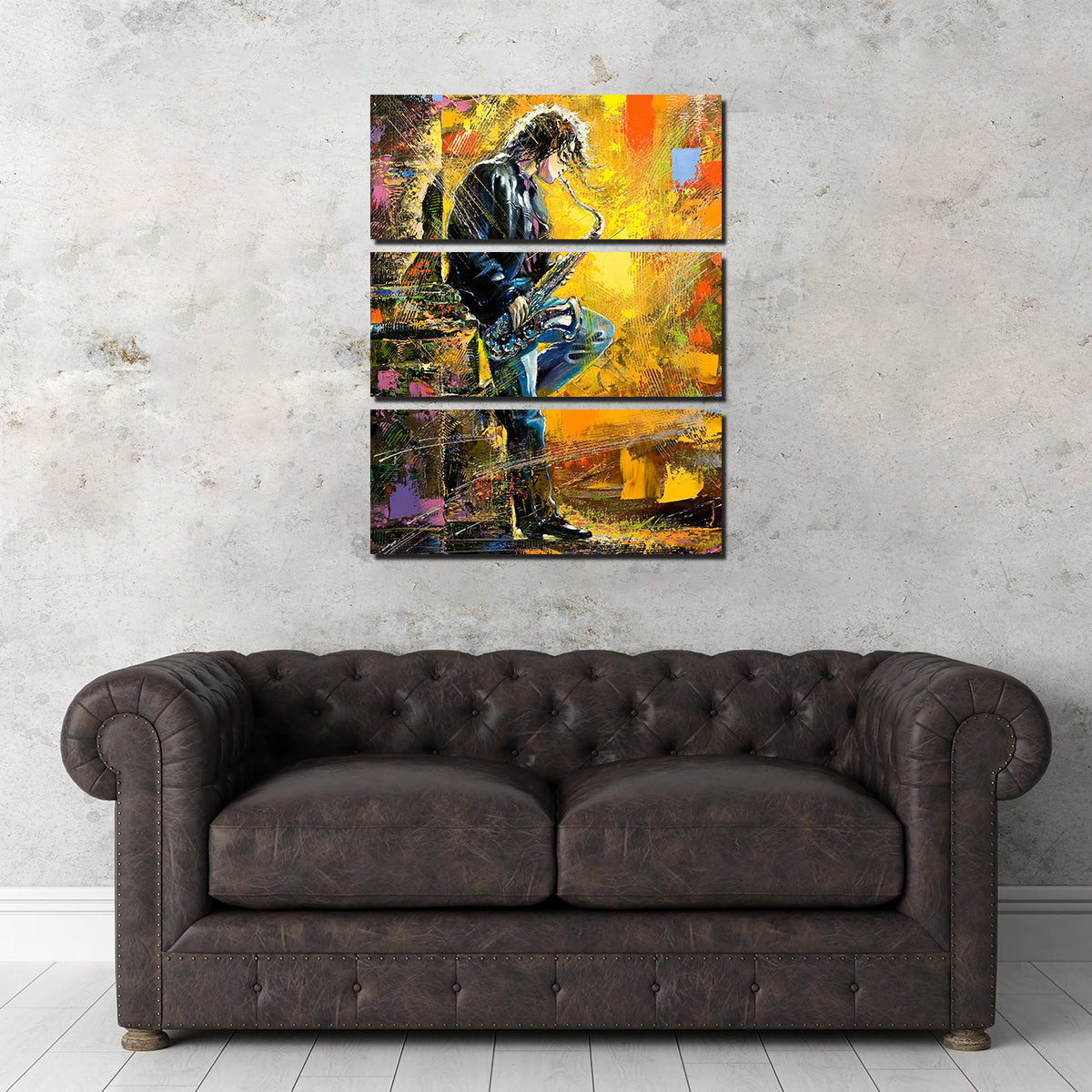 Stunning Young Saxophone Player Wall Art for Home Decor