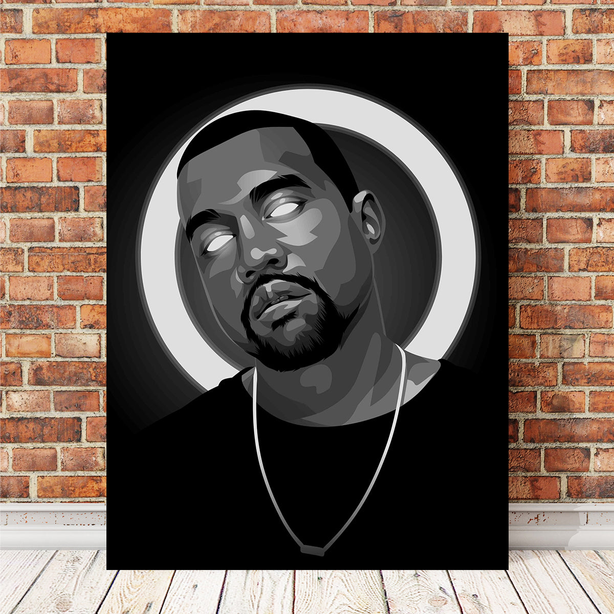 Stylish Grayscale Kanye West Wall Art for Home Decor