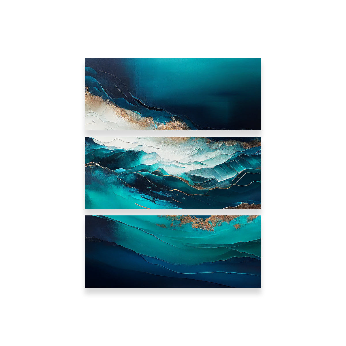 Stunning Coastal Abstract Series 3 Wall Art by Jennifer Hotai