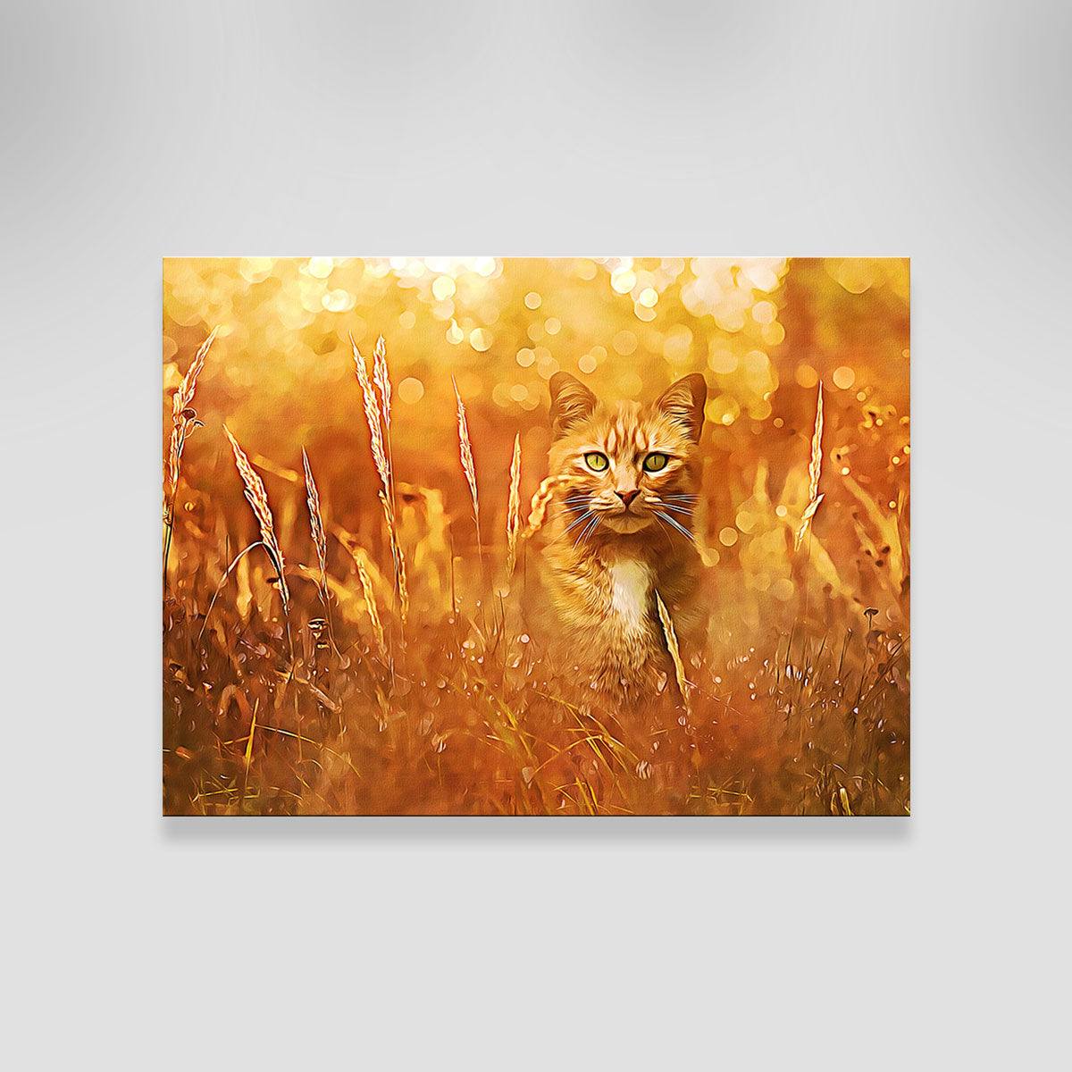 Charming Little Tiger In The Grass Wall Art by Denise Dundon