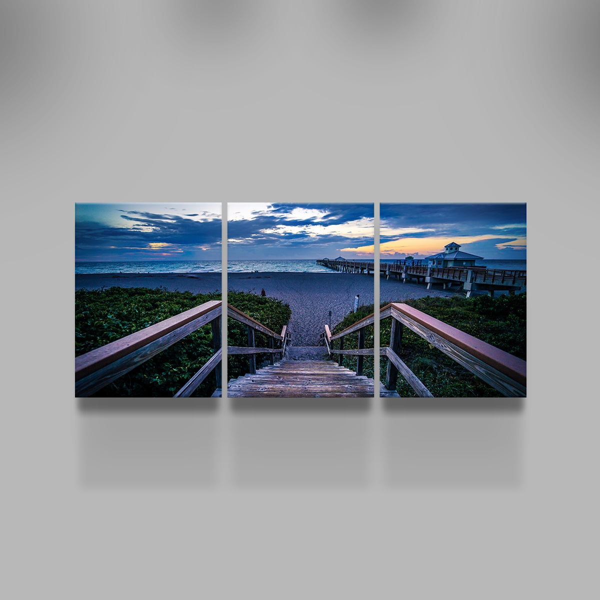 Stunning Steps to Juno Beach Pier Wall Art by Charity Dos Santos