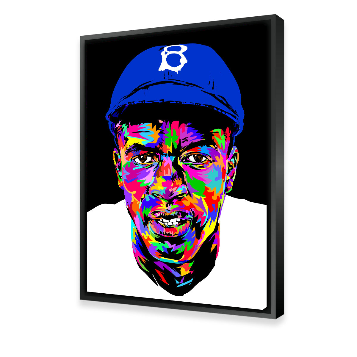 Authentic Jackie Robinson Inspiring Wall Art for Sports Enthusiasts