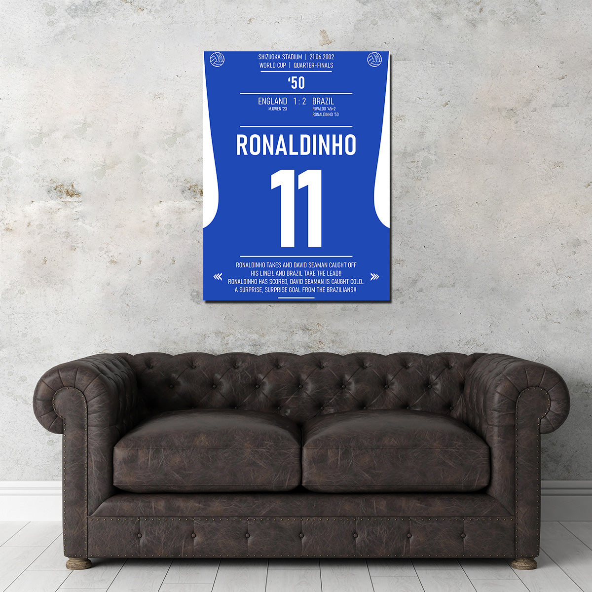 Ronaldinho Brazil - Authentic Artwork by George Sorin