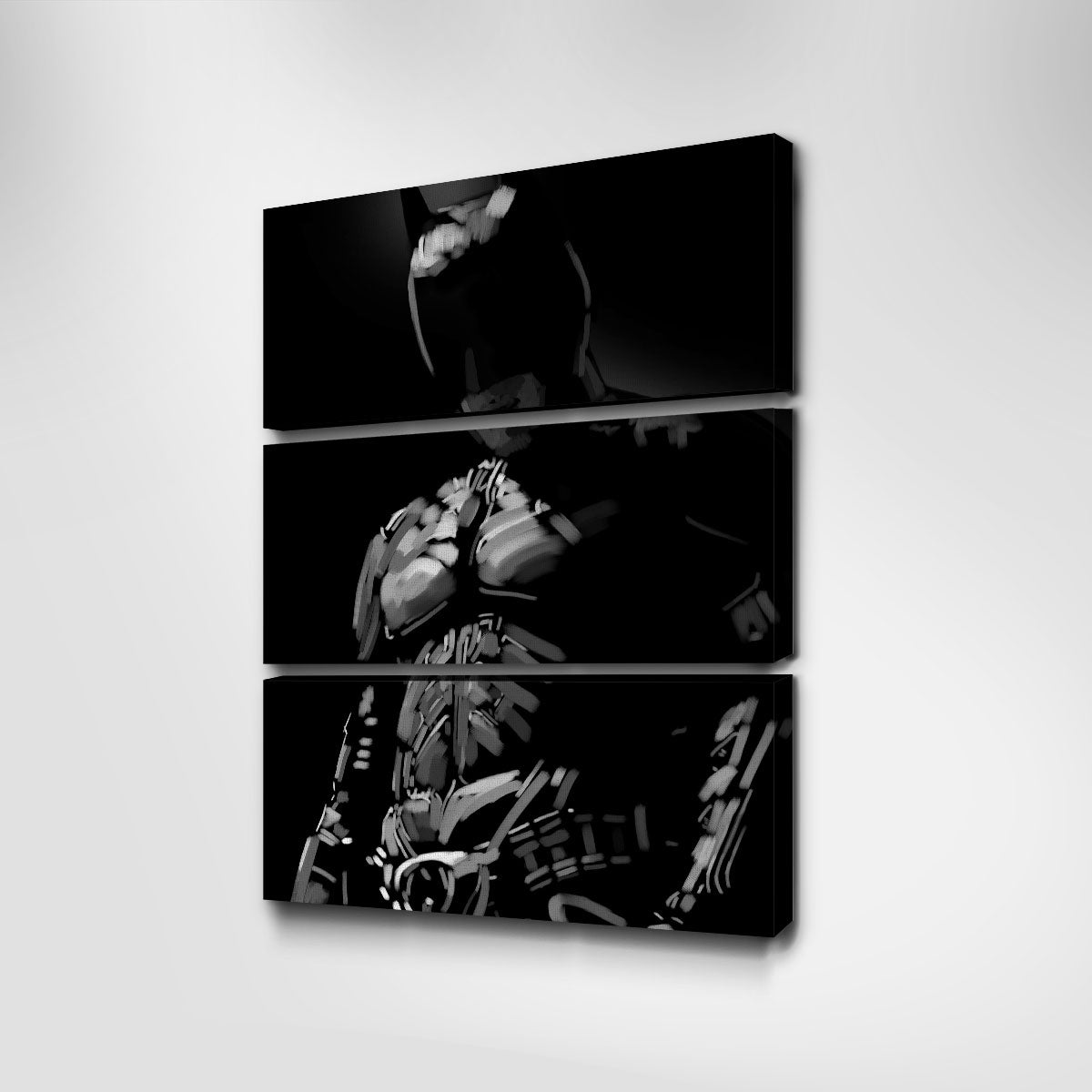 Stunning Grayscale Dark Knight Wall Art by Andy Brackpool