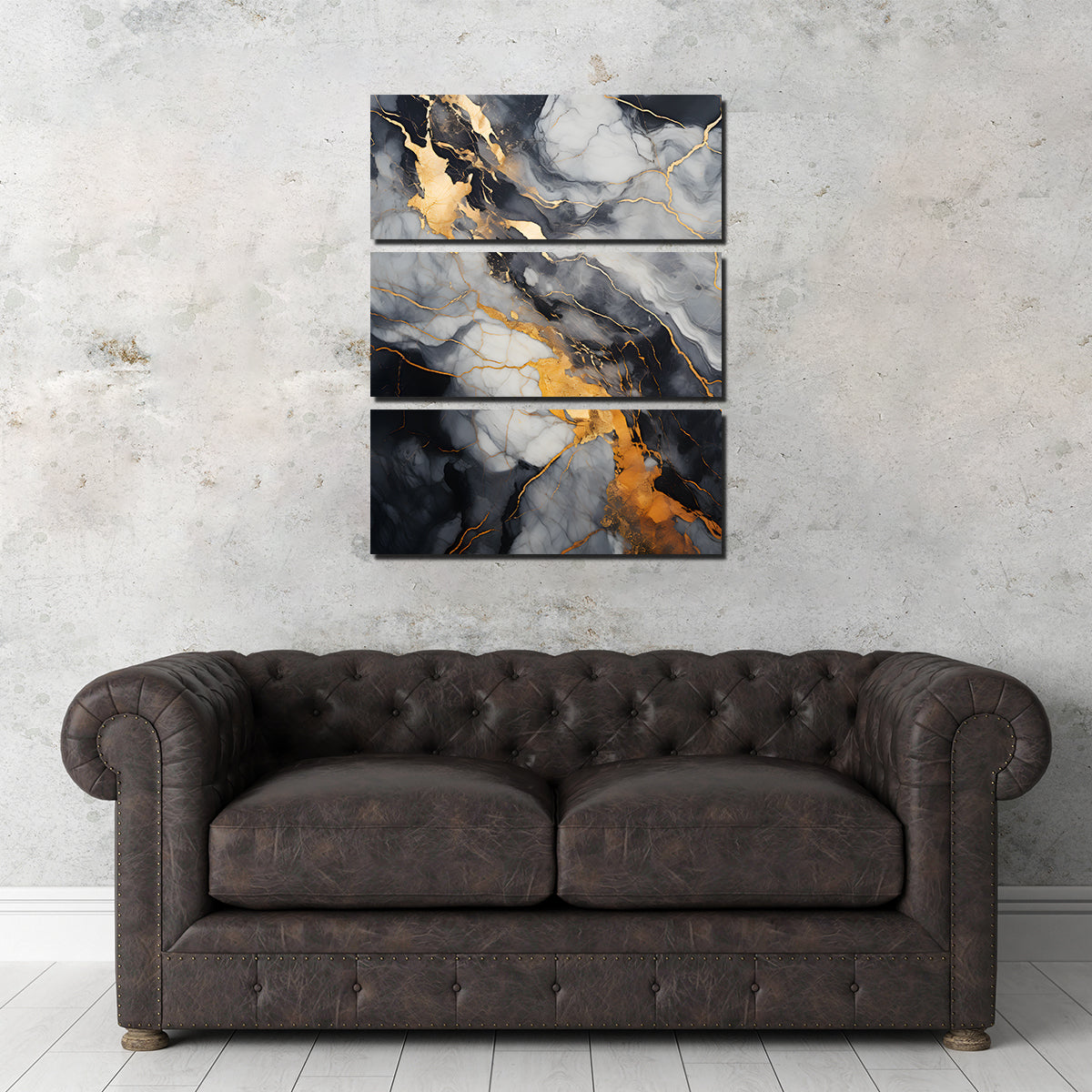 Abstract White Gold Waves Wall Art - 8 Stunning Pieces for Your Home