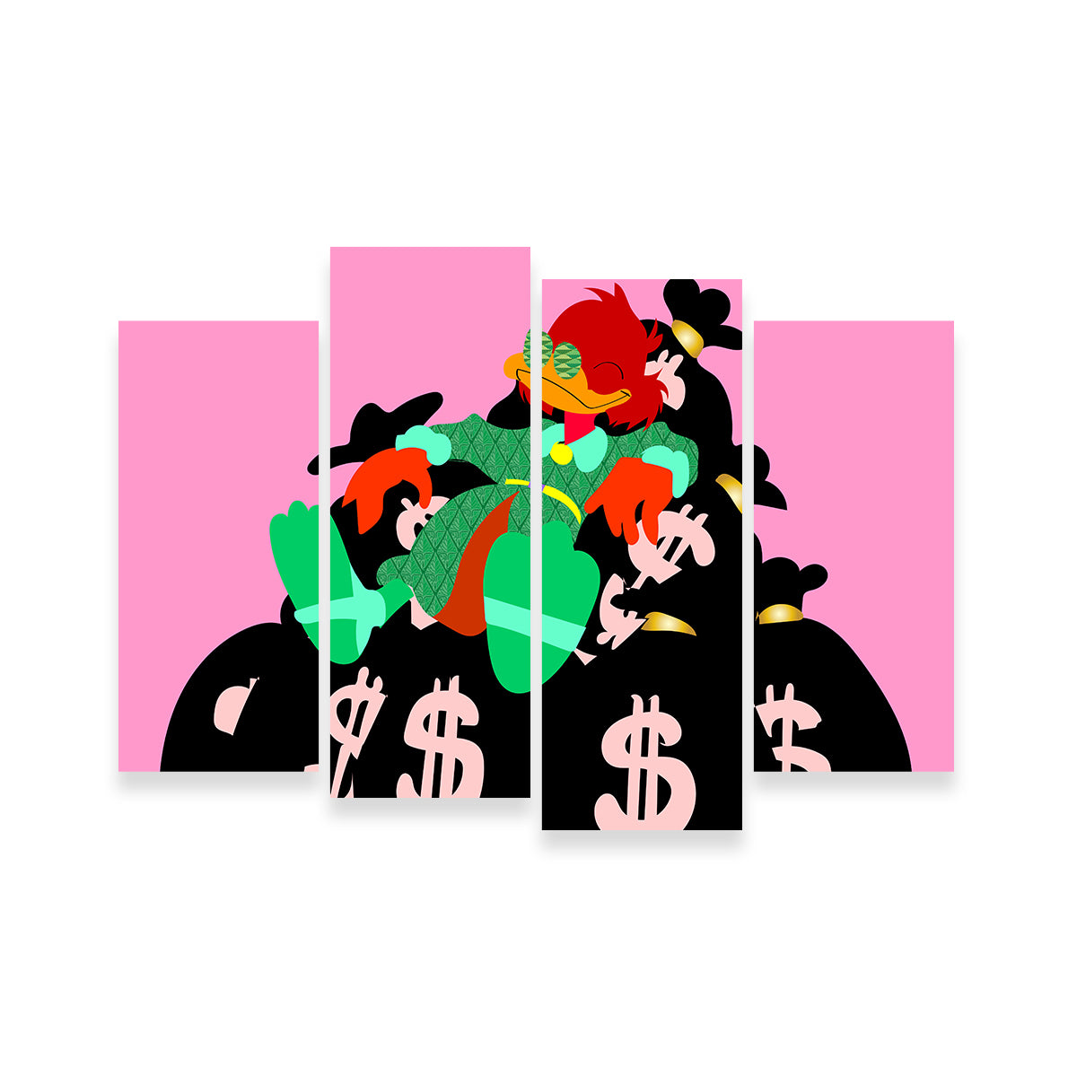 Donald Money Pile Wall Art - Stunning Sustainable Canvas Wall Decor