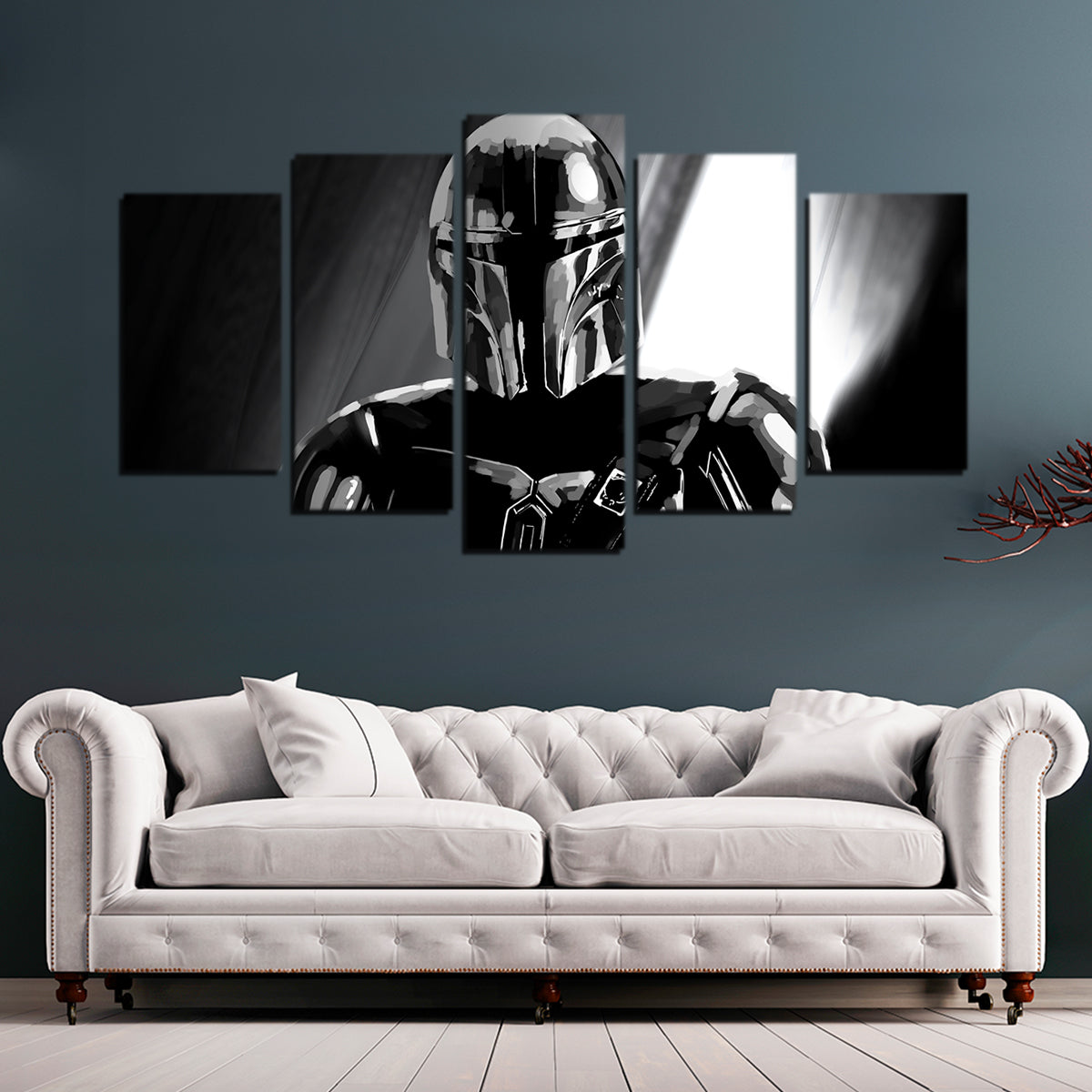 Stunning Grayscale Bounty Hunter Wall Art by Andy Brackpool