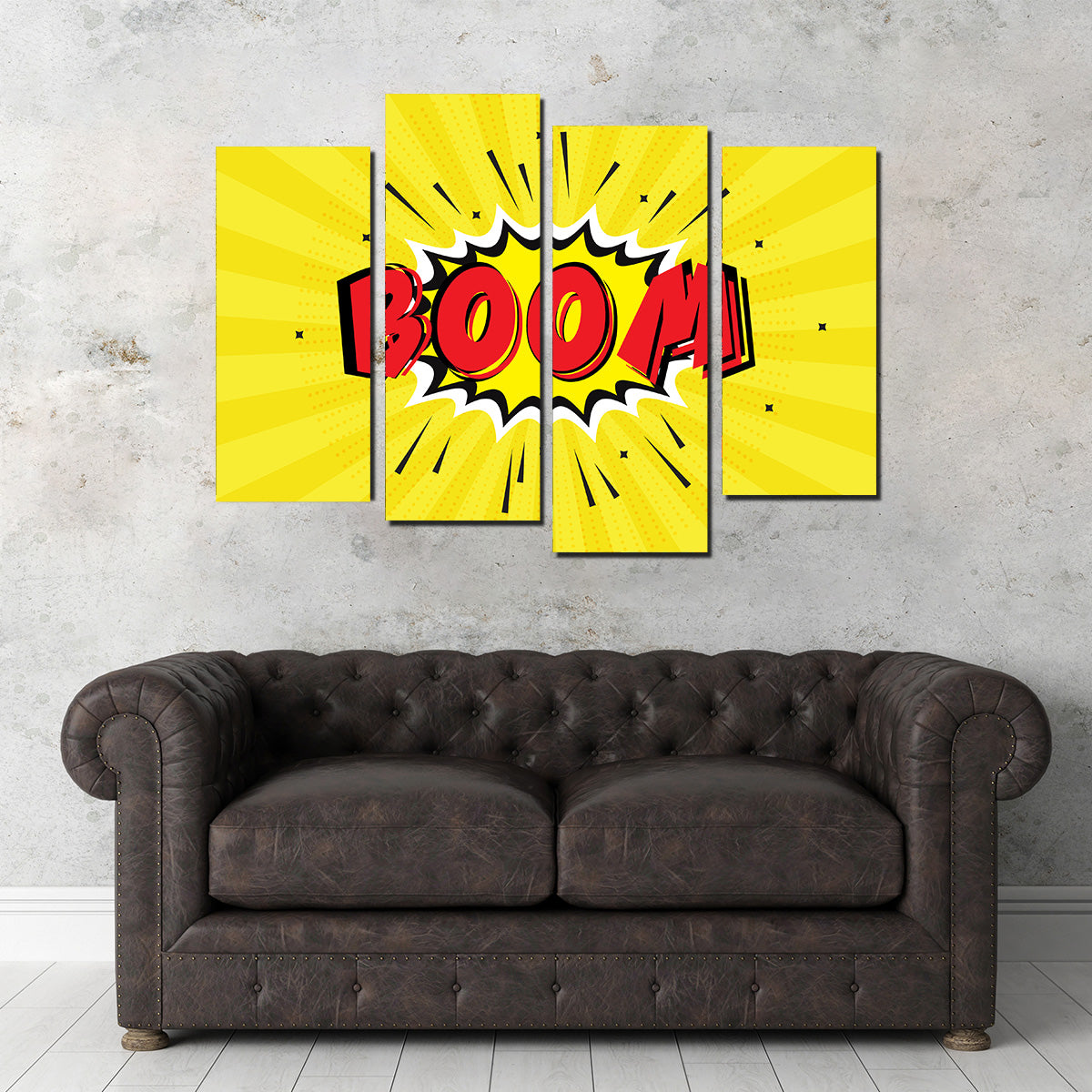 Boom1 Stunning Wall Art - Sustainable Kiln - Dried Pine Wood Frame