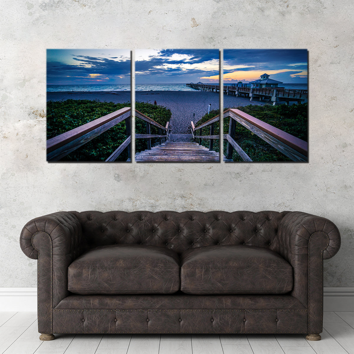 Stunning Steps to Juno Beach Pier Wall Art by Charity Dos Santos