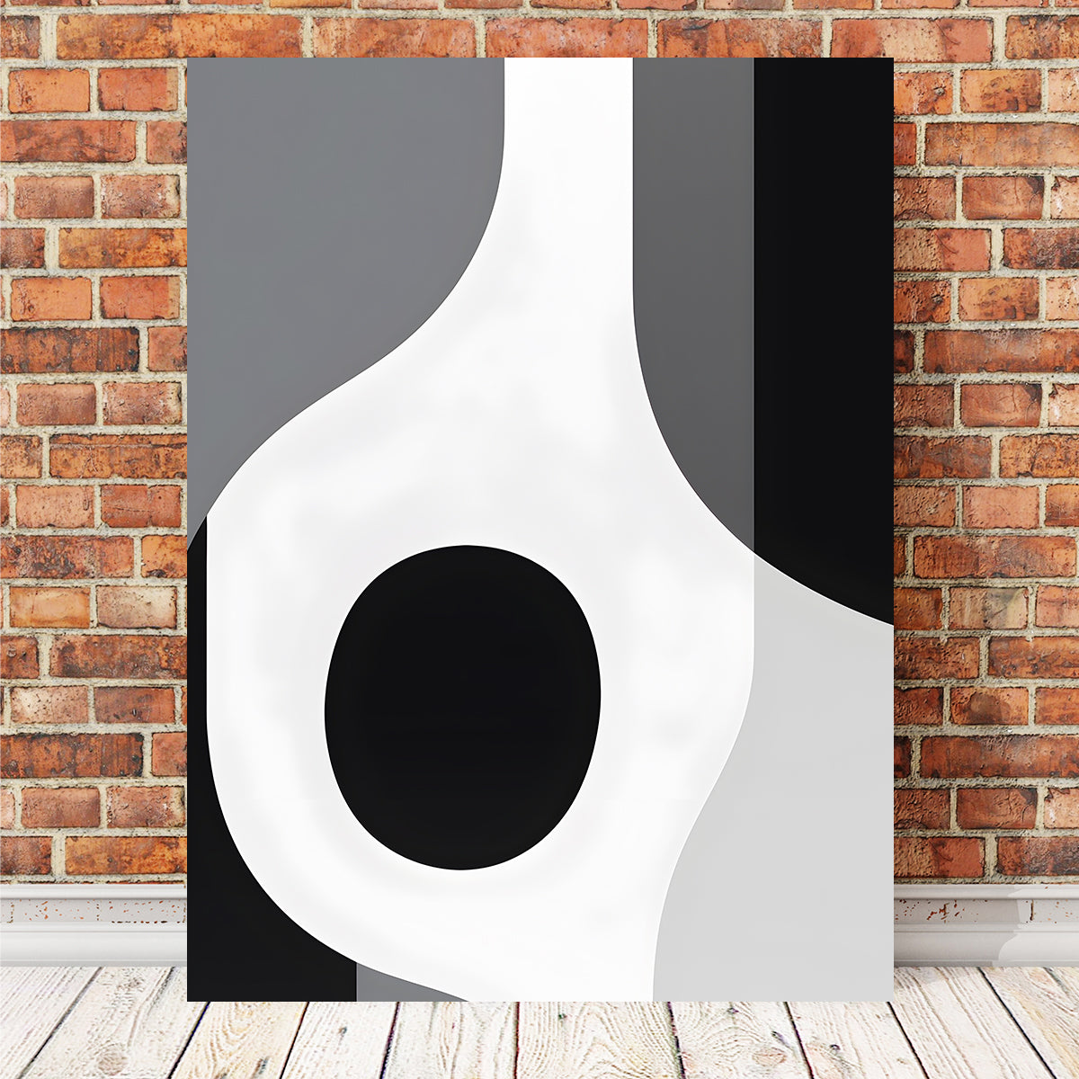 Eye - catching Abstract Shapes Series B&W 1 Wall Art for Modern Spaces