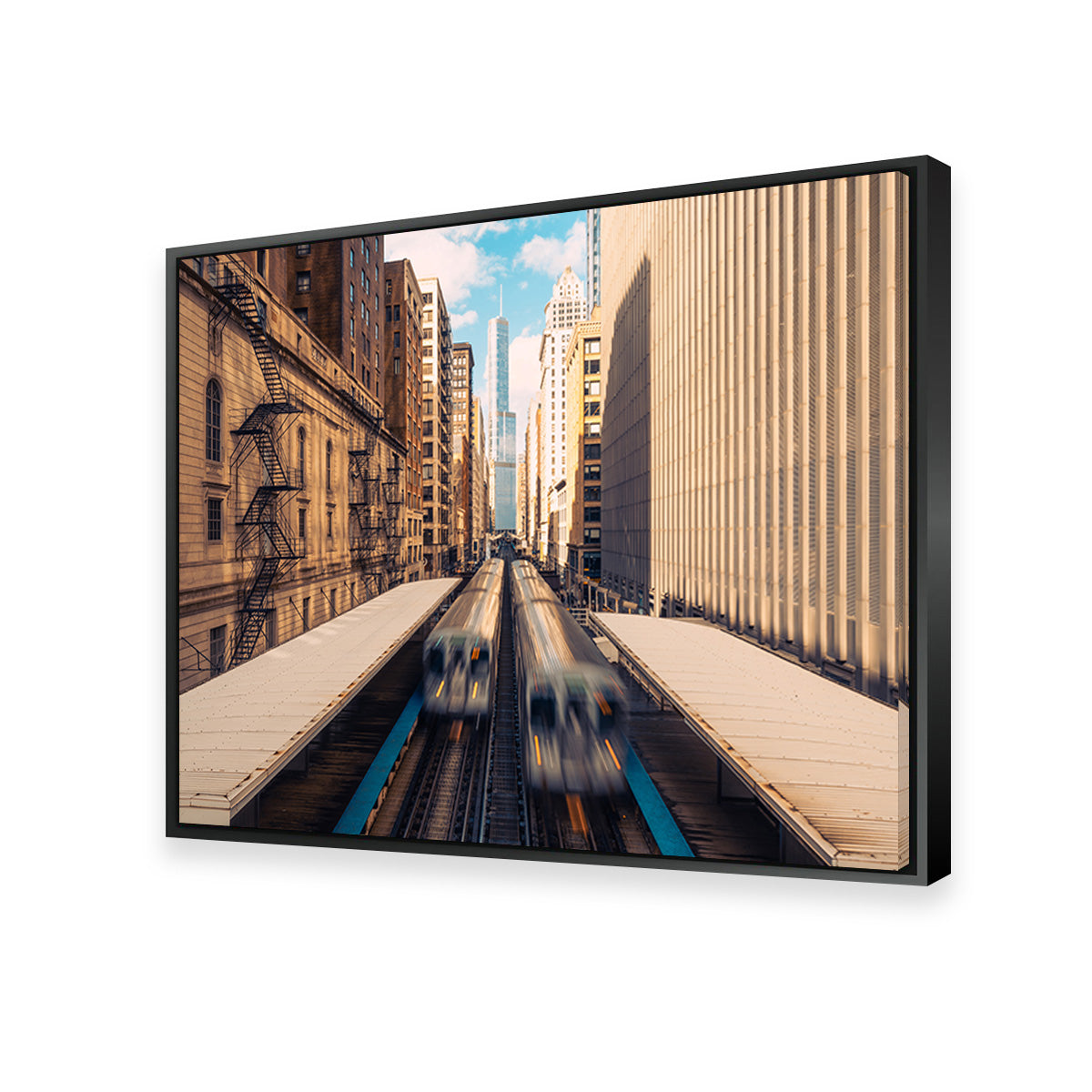 Stunning Railway Station Downtown Chicago Wall Art for Home Decor