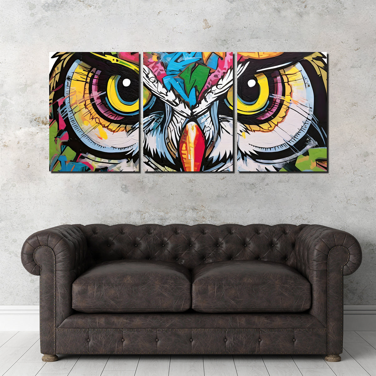 Stunning Owl Graffiti Wall Art by Stephen Chambers