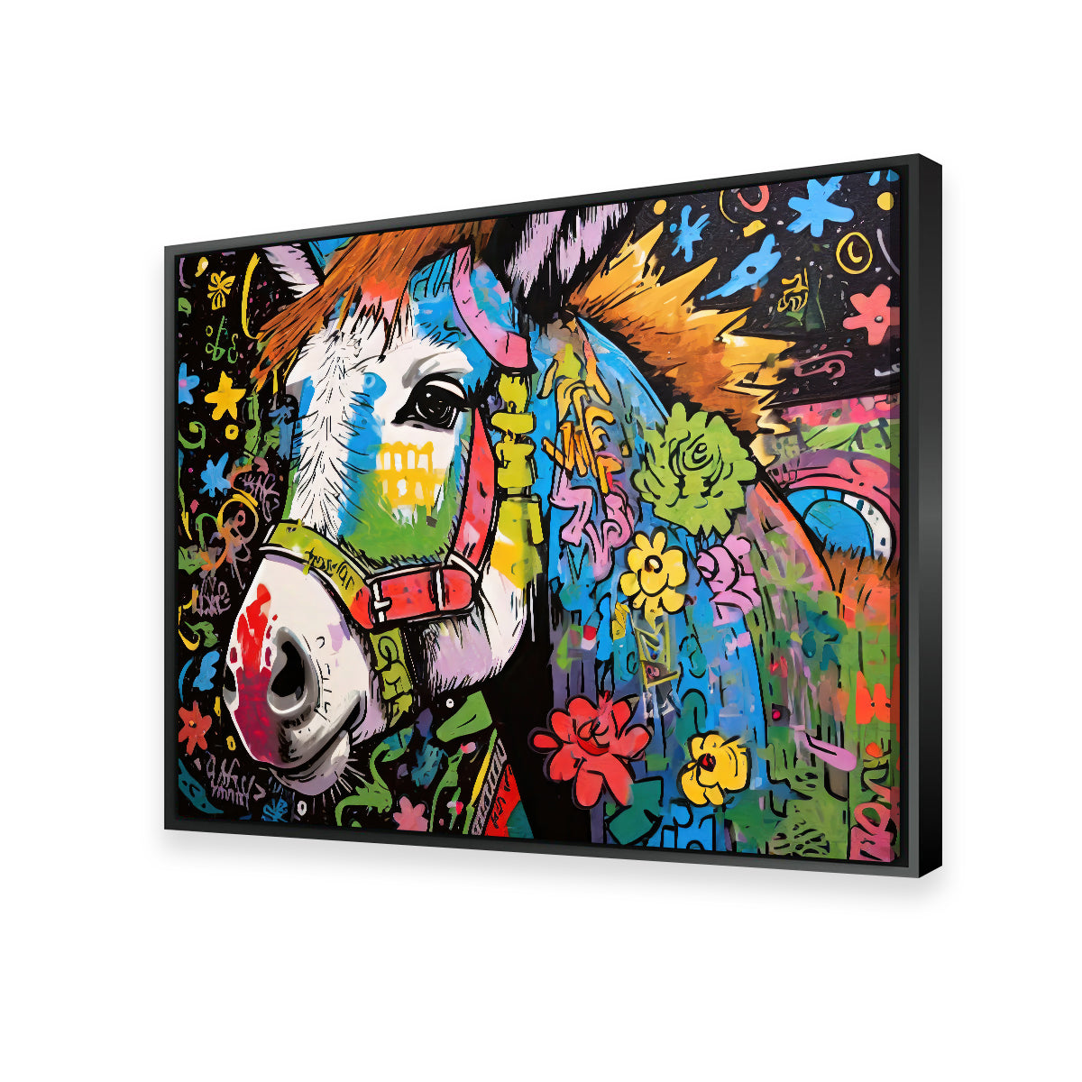 Unique Donkey Graffiti Wall Art by Stephen Chambers