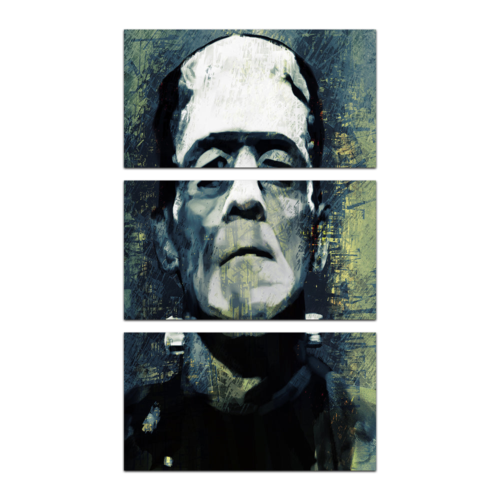 Frankenstein Wall Art by Andy Brackpool - Museum Quality Canvas on Sustainable Pine Wood Frames
