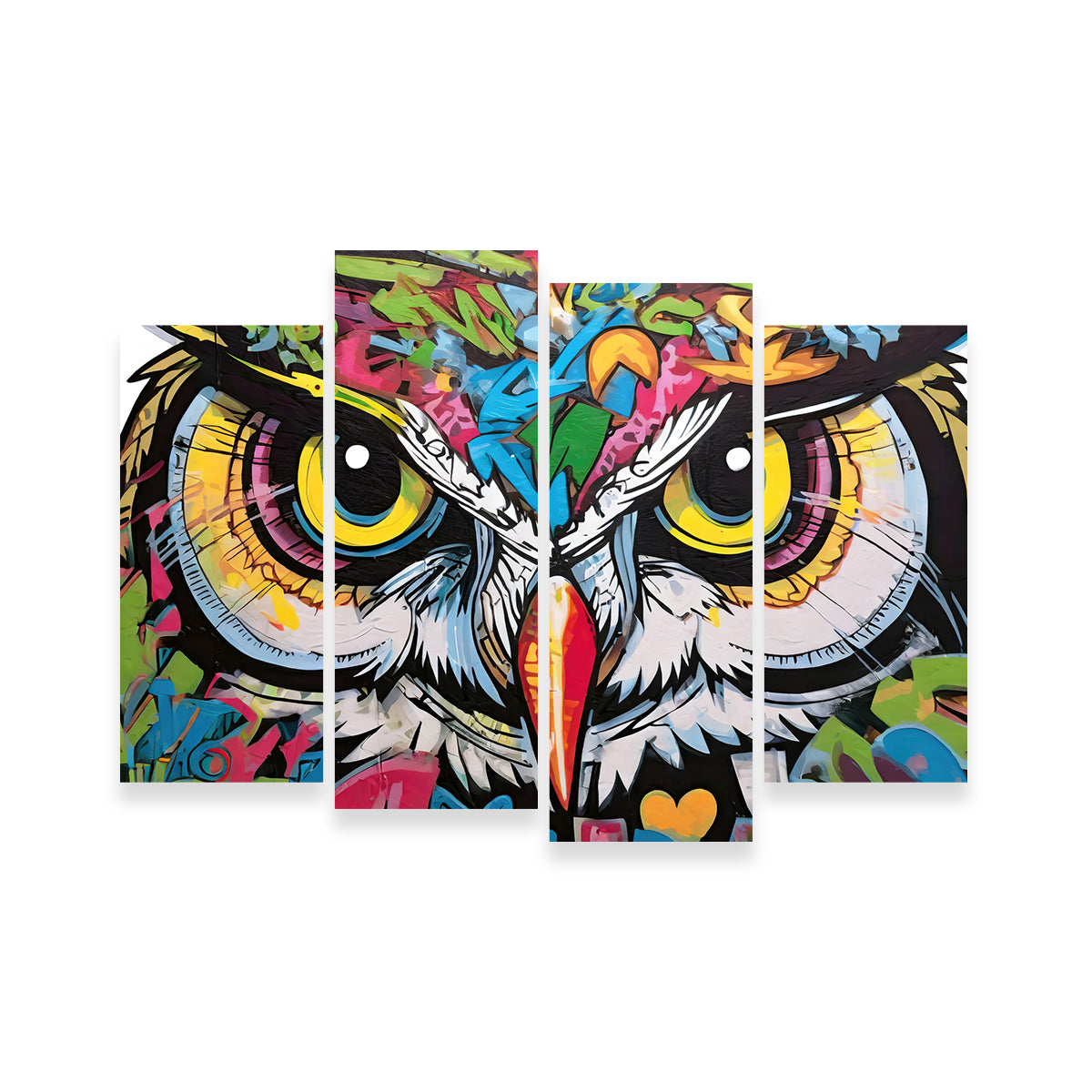 Stunning Owl Graffiti Wall Art by Stephen Chambers