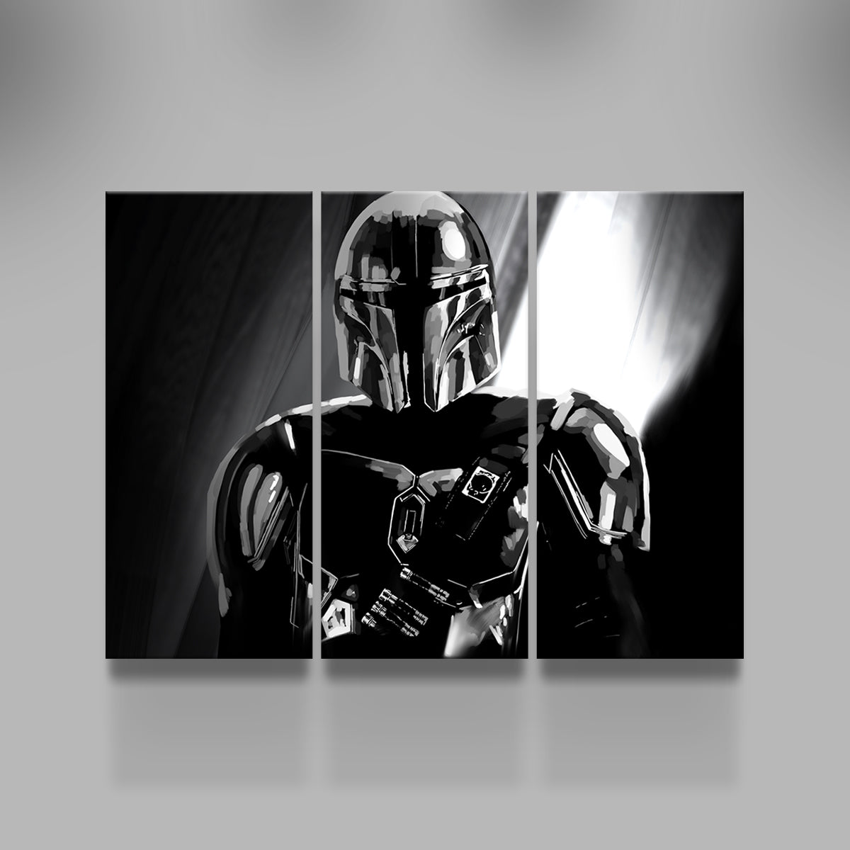 Stunning Grayscale Bounty Hunter Wall Art by Andy Brackpool