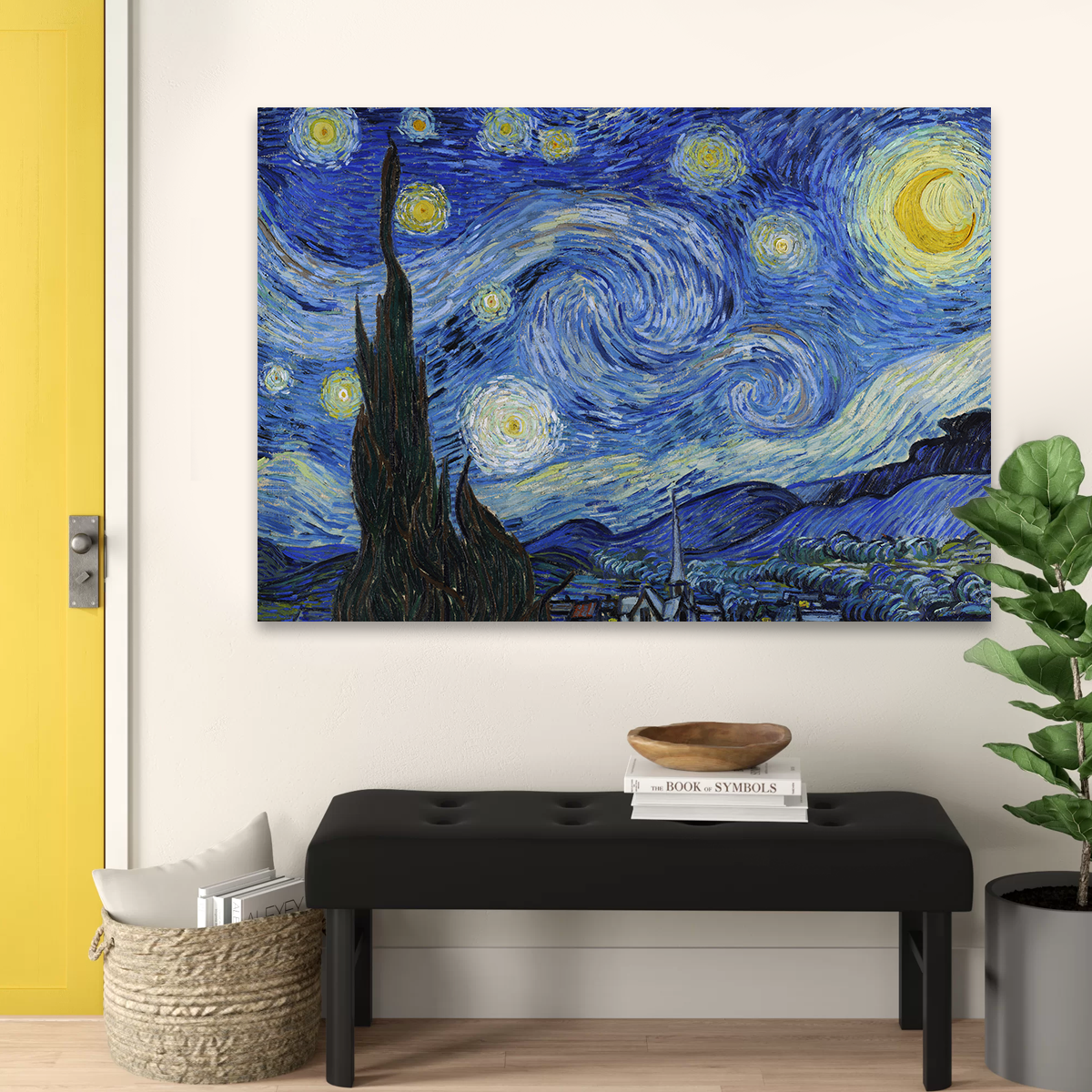Enchanting Starry Night Wall Art - Premium Canvas for Home Decor