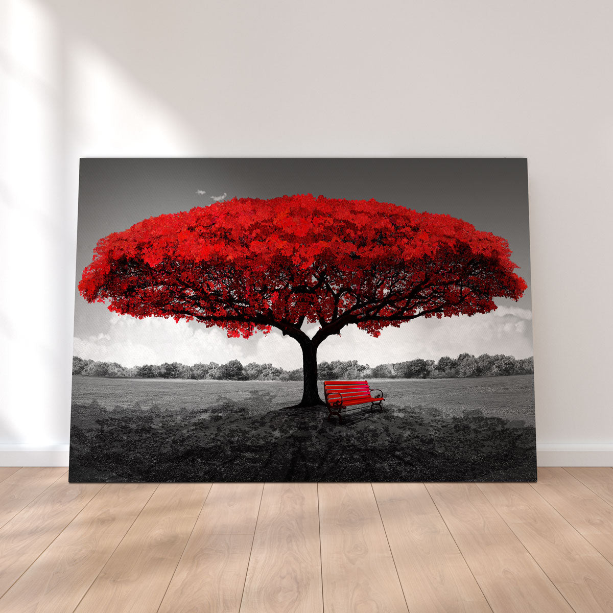 Vibrant Red Tree Wall Art for Stunning Home Decor