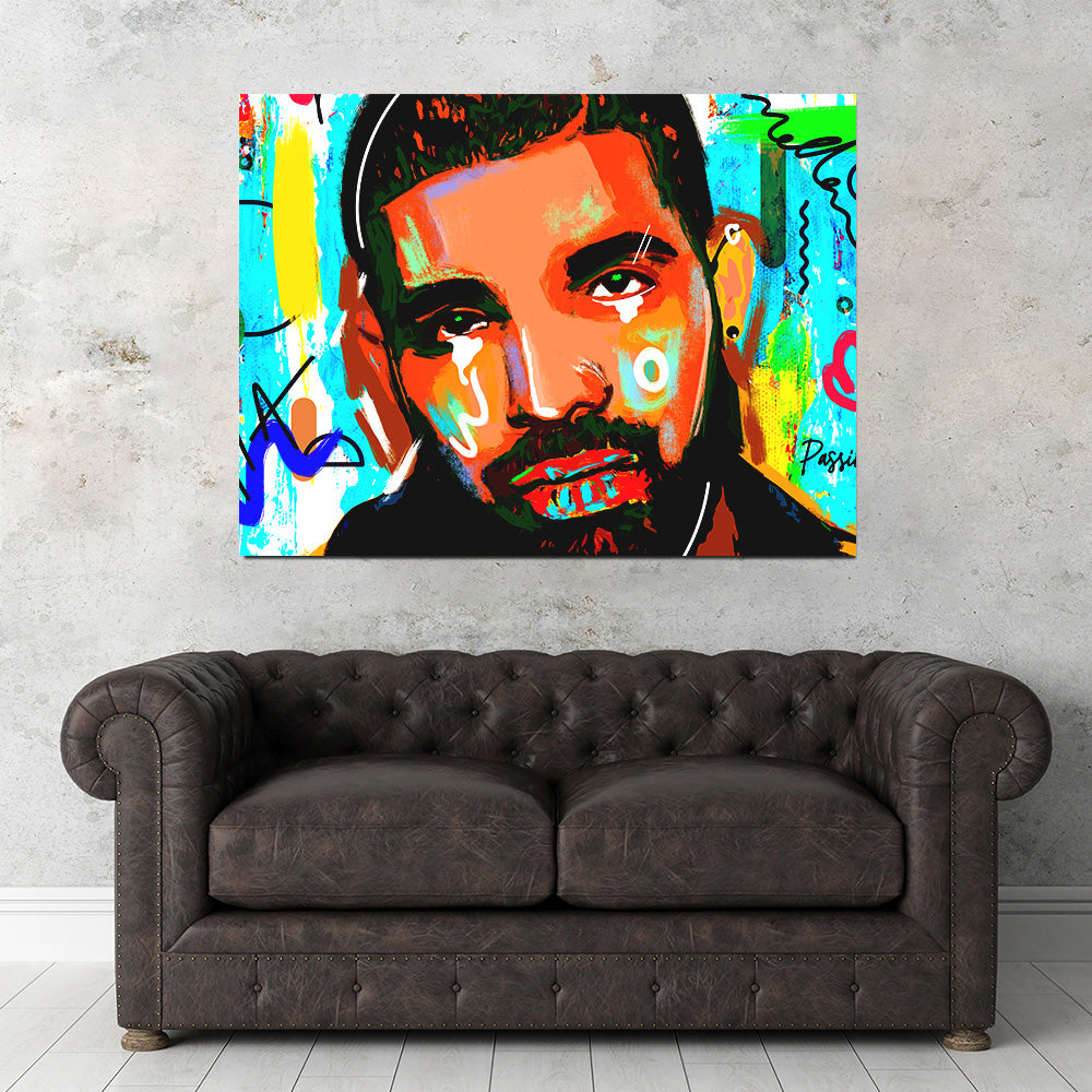 Unique Drake Graffiti Wall Art by Studiodtalk
