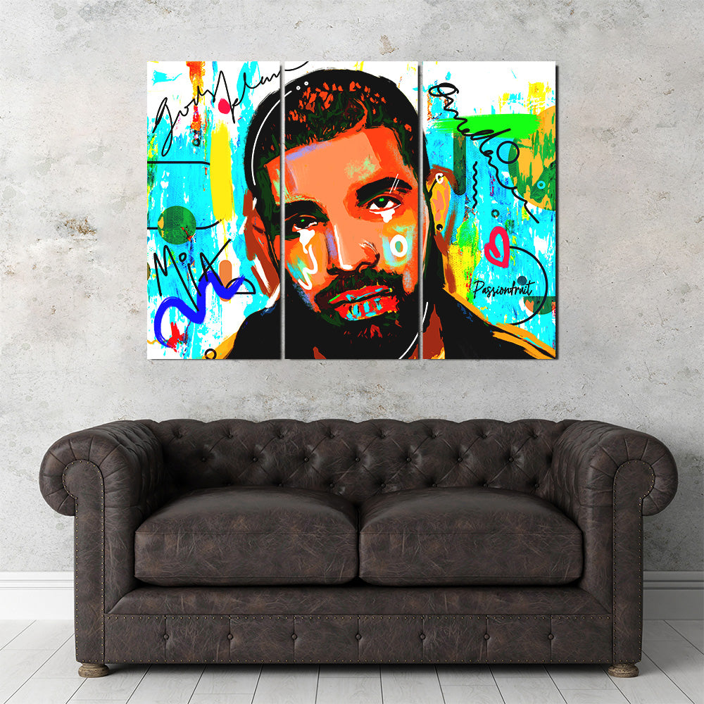Unique Drake Graffiti Wall Art by Studiodtalk