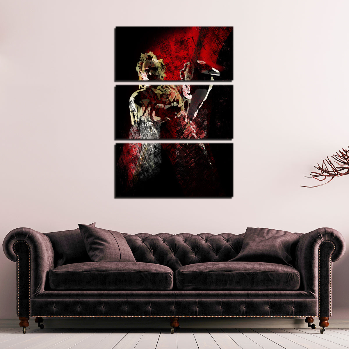 Exquisite Painted Leatherface Wall Art by Andy Brackpool