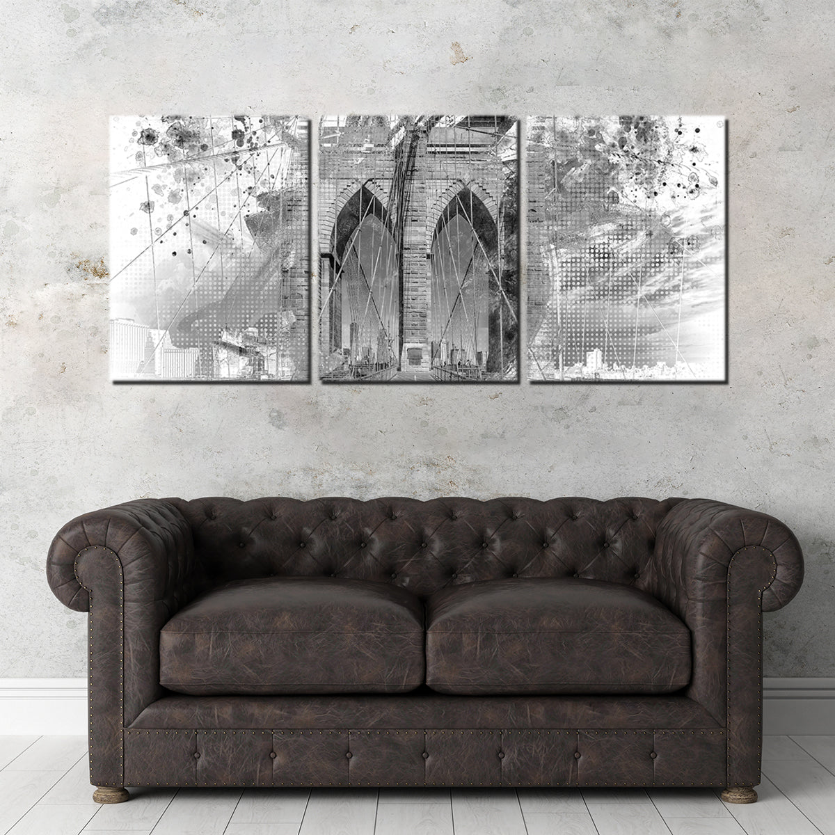 Stunning City Art Brooklyn Bridge Wall Art by Melanie Viola