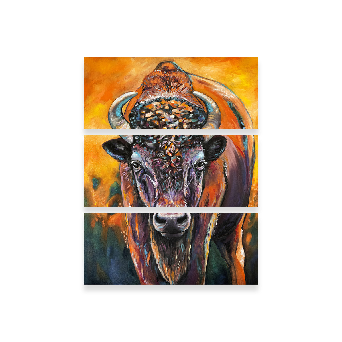Exquisite Bison Oil Painting Wall Art for Stunning Home Decor