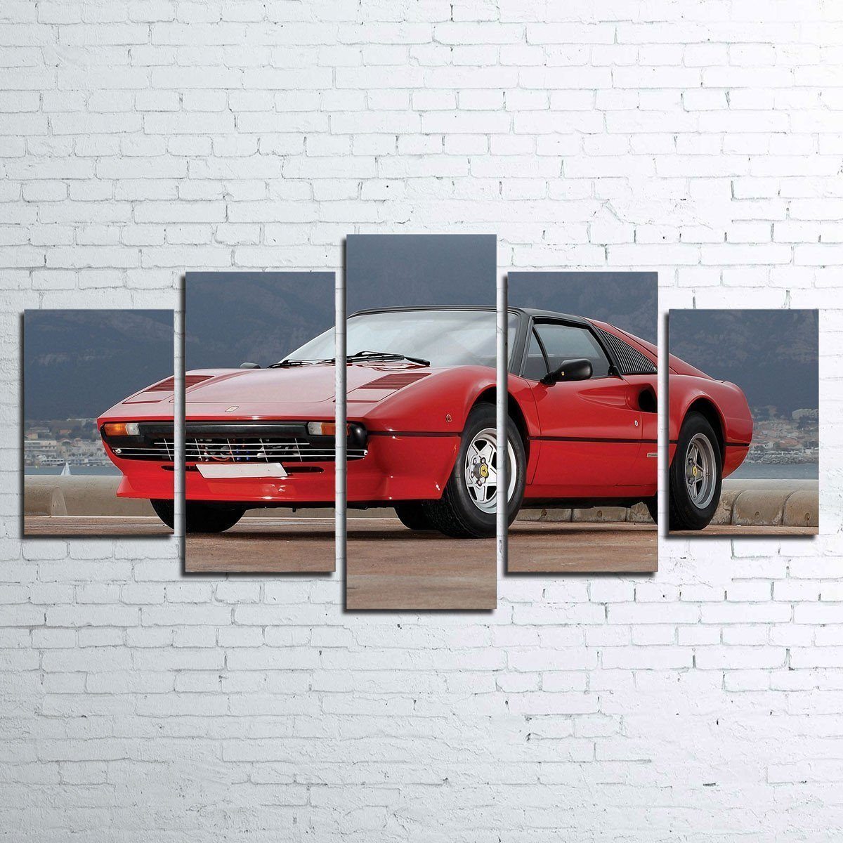 1977 Ferrari 308 GTS Stunning 5 Piece Wall Art Set