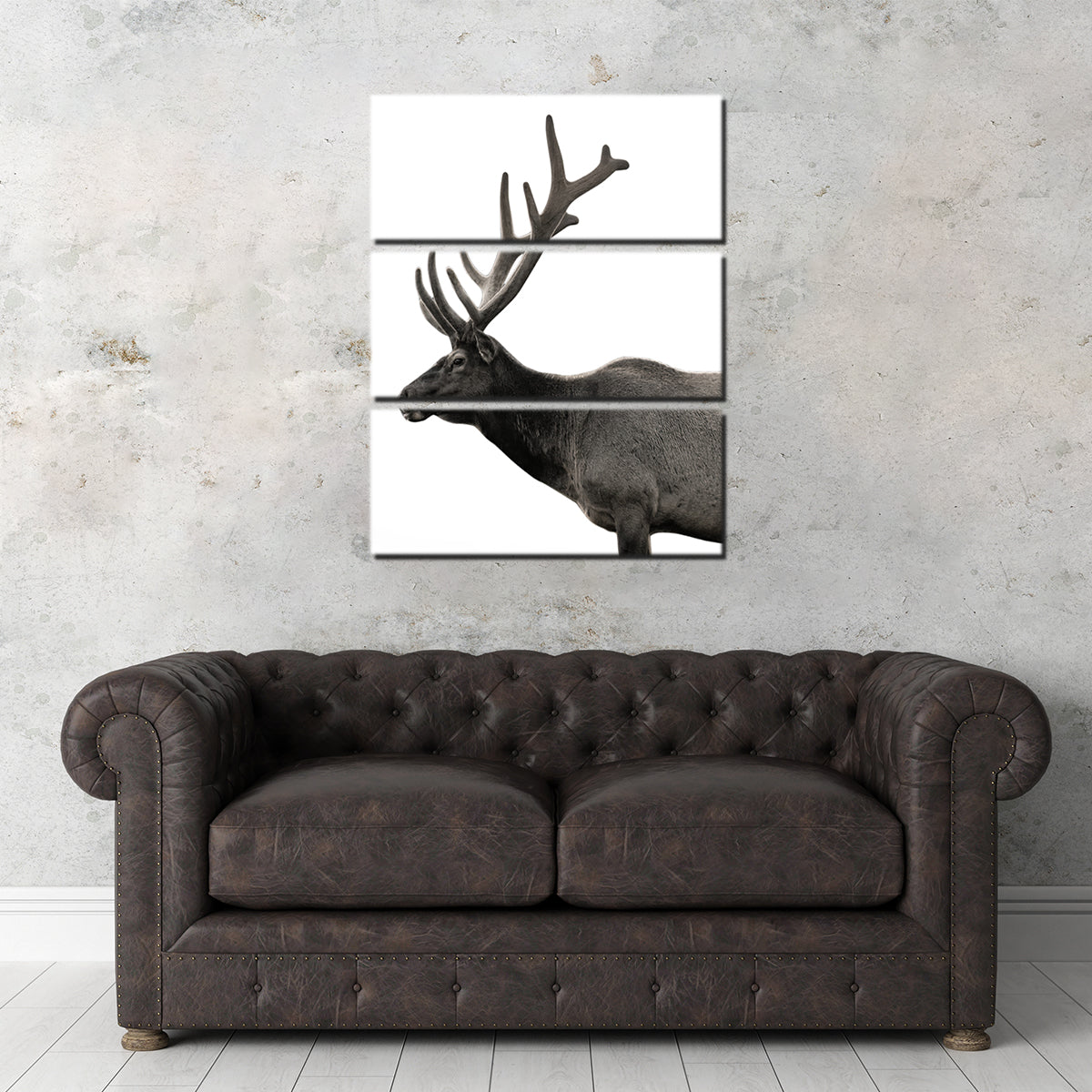 Exquisite Deer Grayscale Wall Art by Lawisi