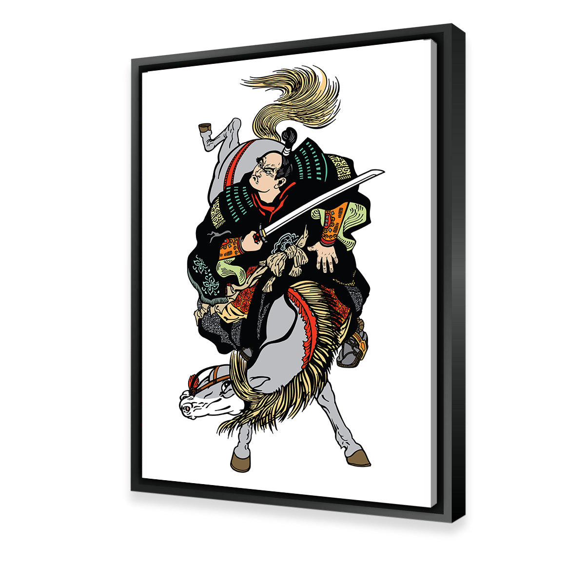 Authentic Japanese Samurai Horseman Wall Art for Stunning Decor