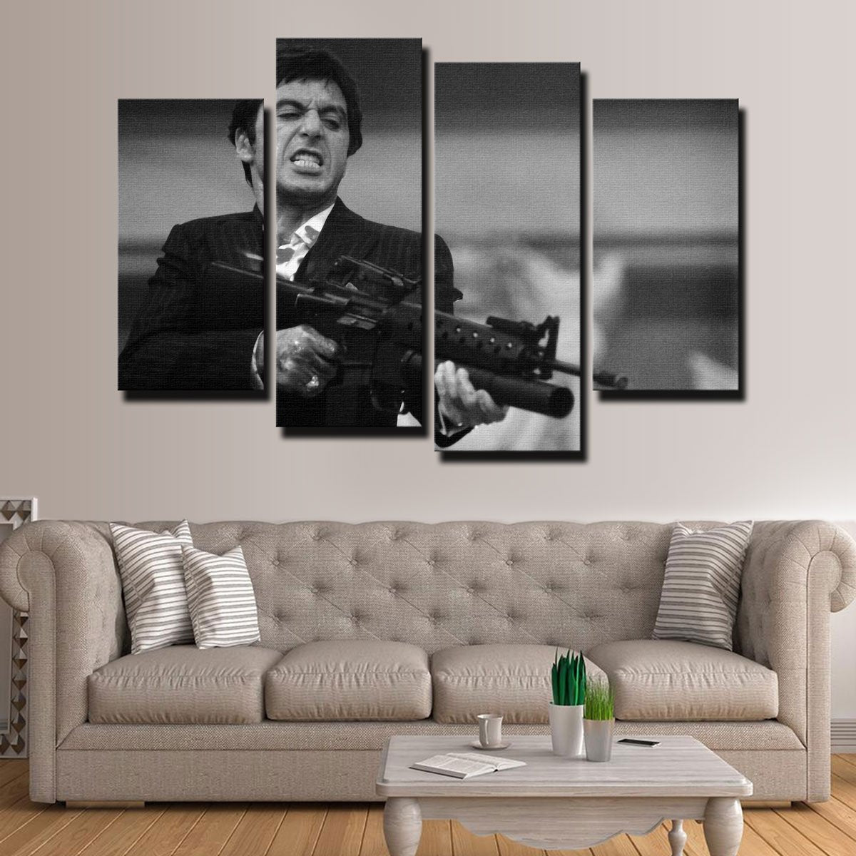 Stunning Scarface Black & White Wall Art for Home Decor