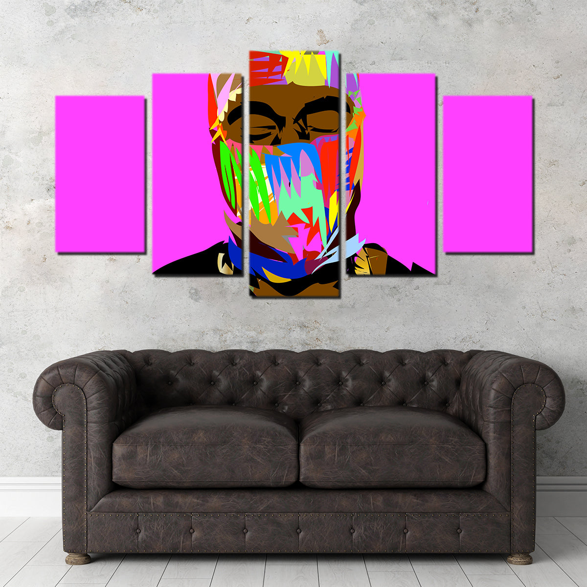 Stunning Yay Mask Wall Art - Handmade Museum-Quality Canvas Print