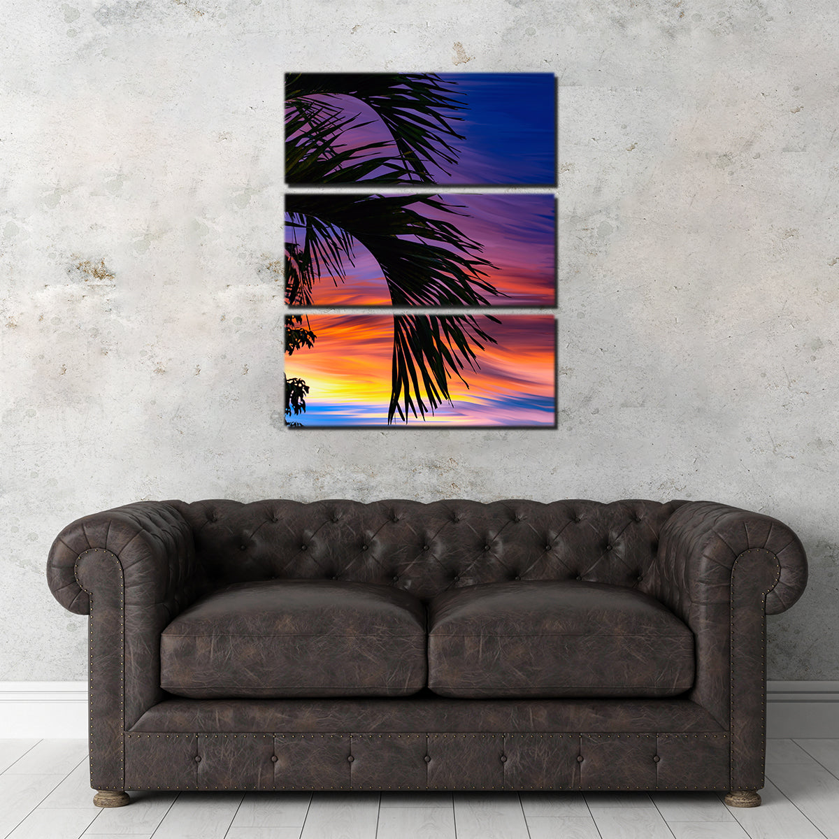 Exquisite Painted Palm Wall Art by Eileen Rollin