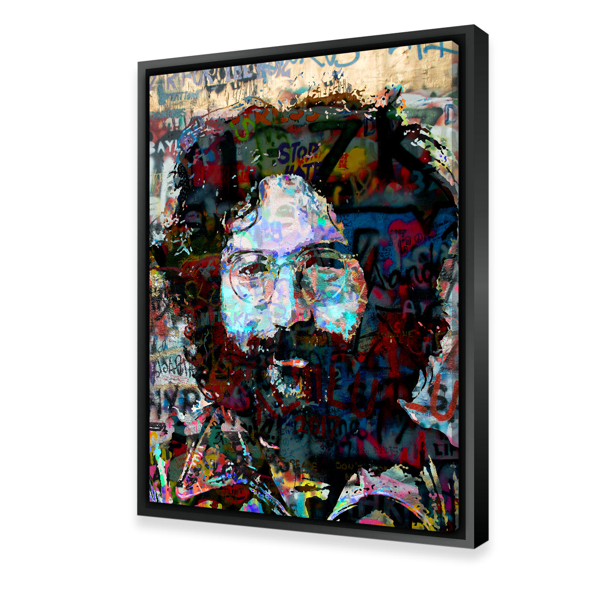 Stunning Jerry Garcia Heavy Graffiti Wall Art by Stephen Chambers
